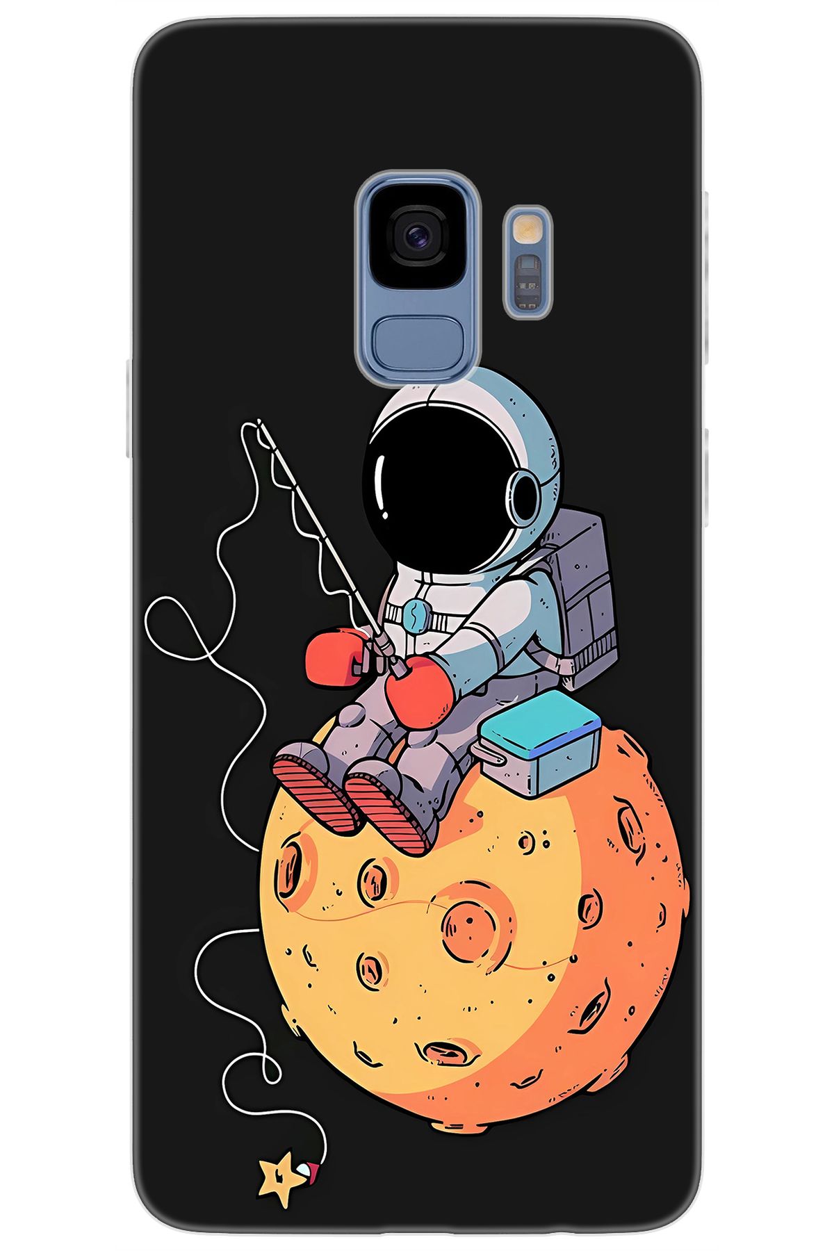 Ceppare Samsung Galaxy S9 (SM-G960F) Uyumlu Kılıf Desen Baskılı Silikon Astronot STK:640 CP-o9GLk0Y