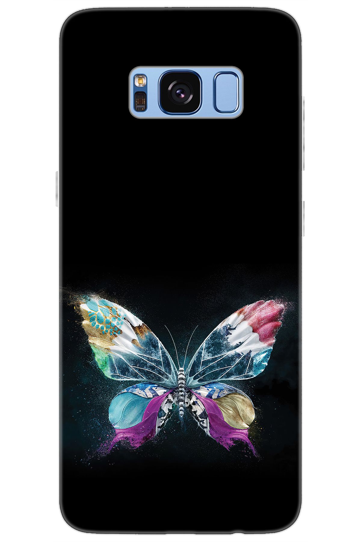 Ceppare Samsung Galaxy S8 (SM-G950F) Uyumlu Kılıf Desen Baskılı Silikon Kelebek Resim STK:548 CP-AW3PlBe
