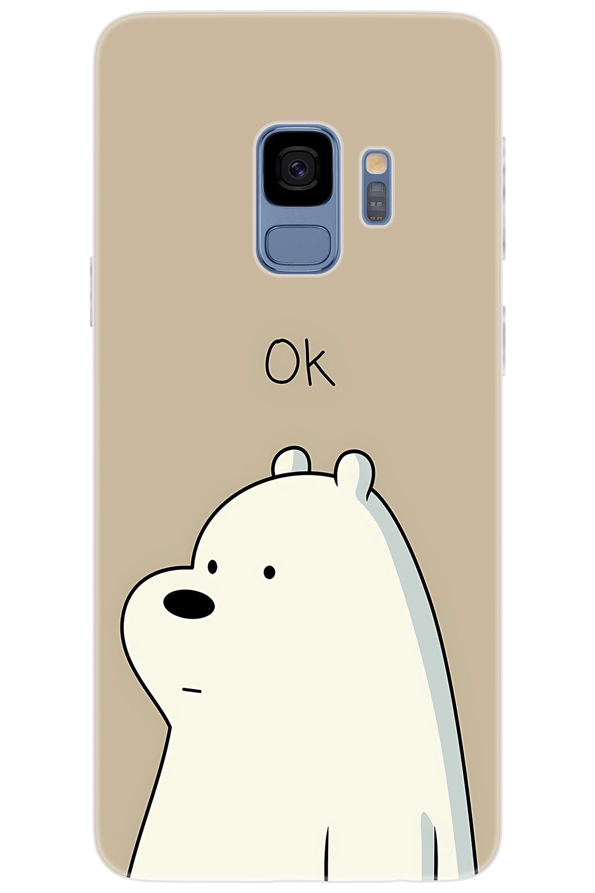 Ceppare Samsung Galaxy S9 (SM-G960F) Uyumlu Kılıf Desen Baskılı Silikon Panda OK STK:641 CP-fDYPtZL