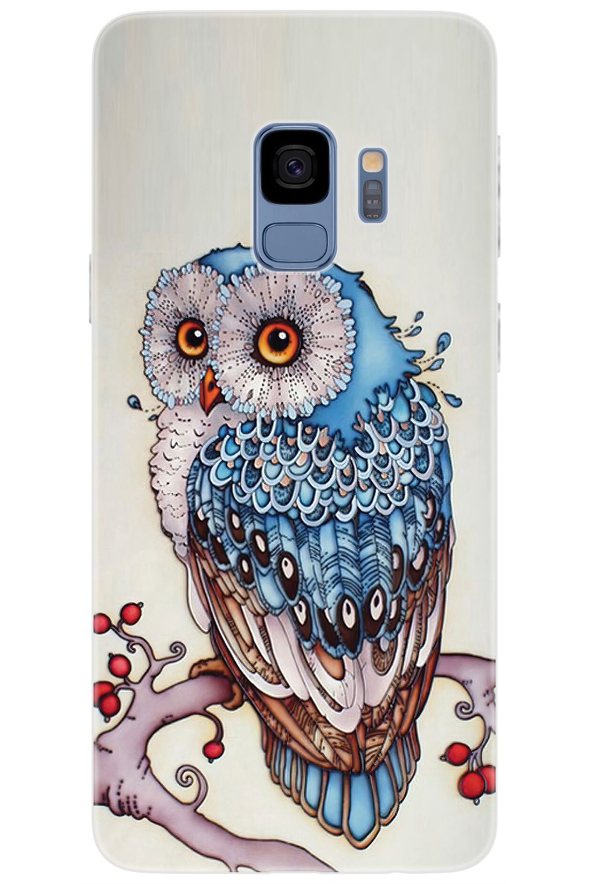 Ceppare Samsung Galaxy S9 (SM-G960F) Uyumlu Kılıf Desen Baskılı Silikon Baykuş STK:563 CP-6RcOH4a