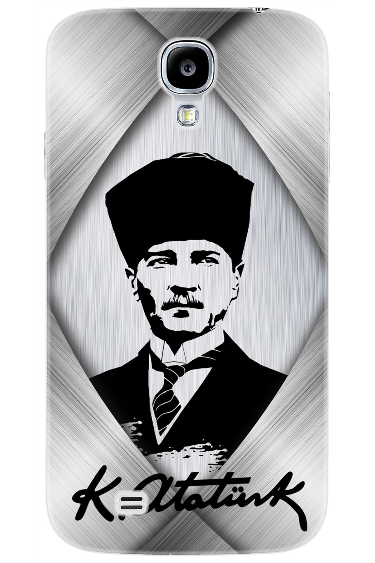 Ceppare Samsung Galaxy S4 (GT-I9500) Uyumlu Kılıf Desen Baskılı Silikon Atatürk Tasarım STK:402 CP-cGWtqQI