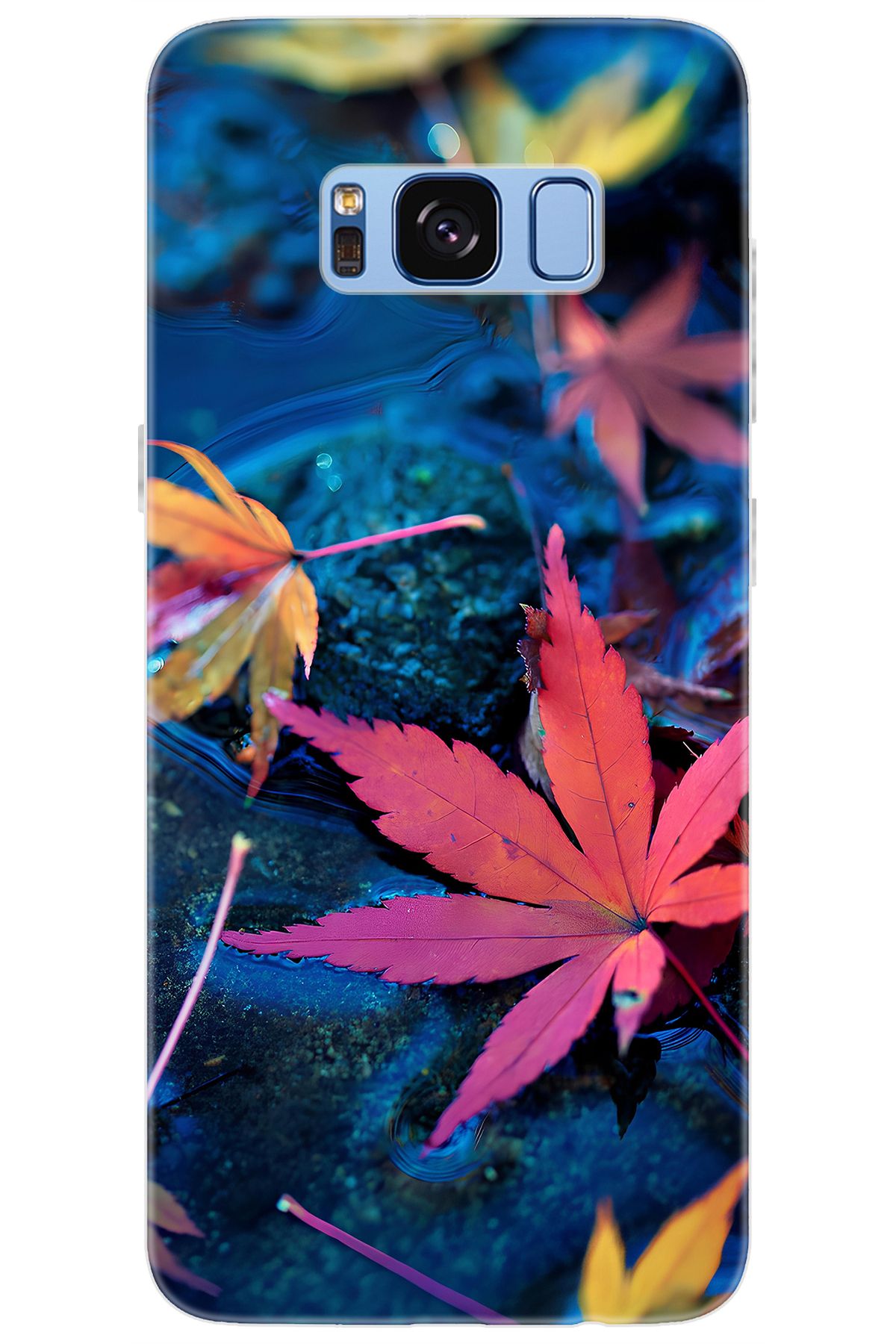 Ceppare Samsung Galaxy S8 (SM-G950F) Uyumlu Kılıf Desen Baskılı Silikon Yapraklar STK:702 CP-zl5b28g
