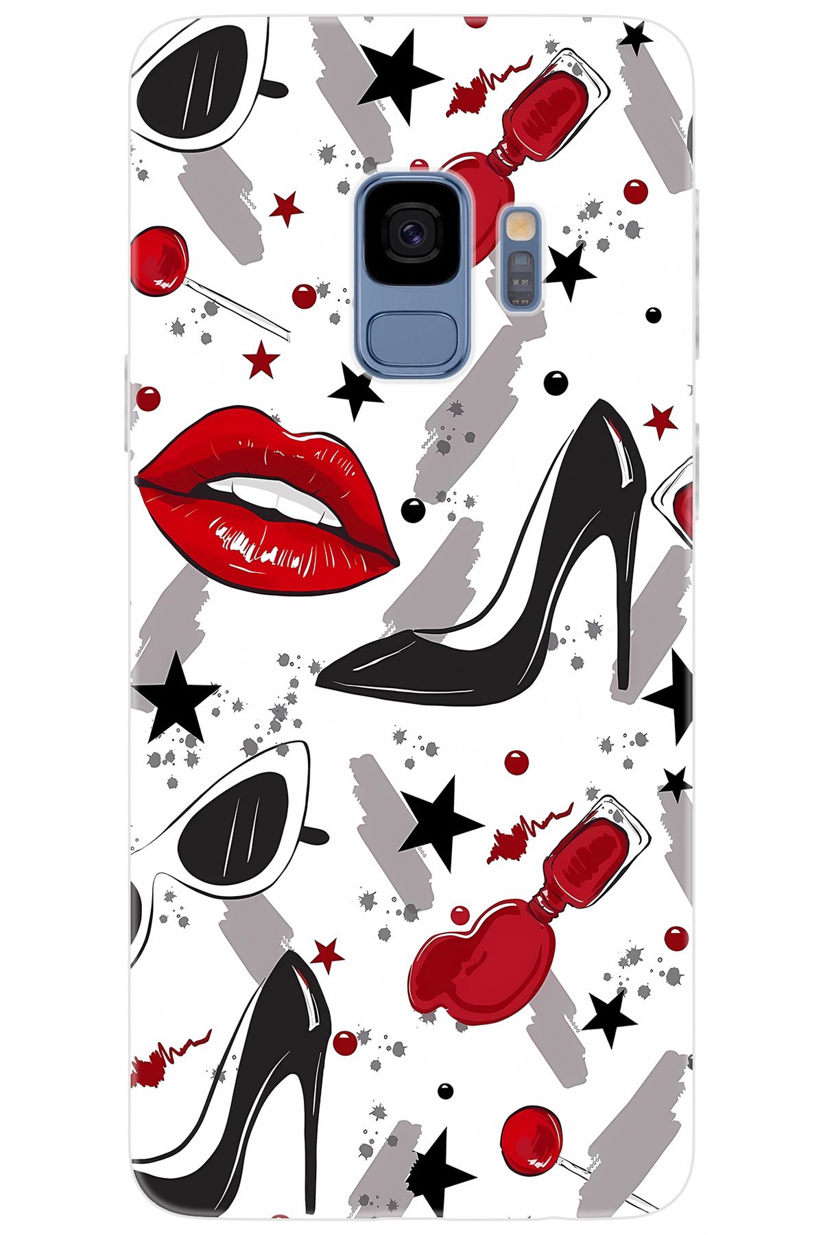 Ceppare Samsung Galaxy S9 (SM-G960F) Uyumlu Kılıf Desen Baskılı Silikon Fashion Design STK:676 CP-ySvslBy