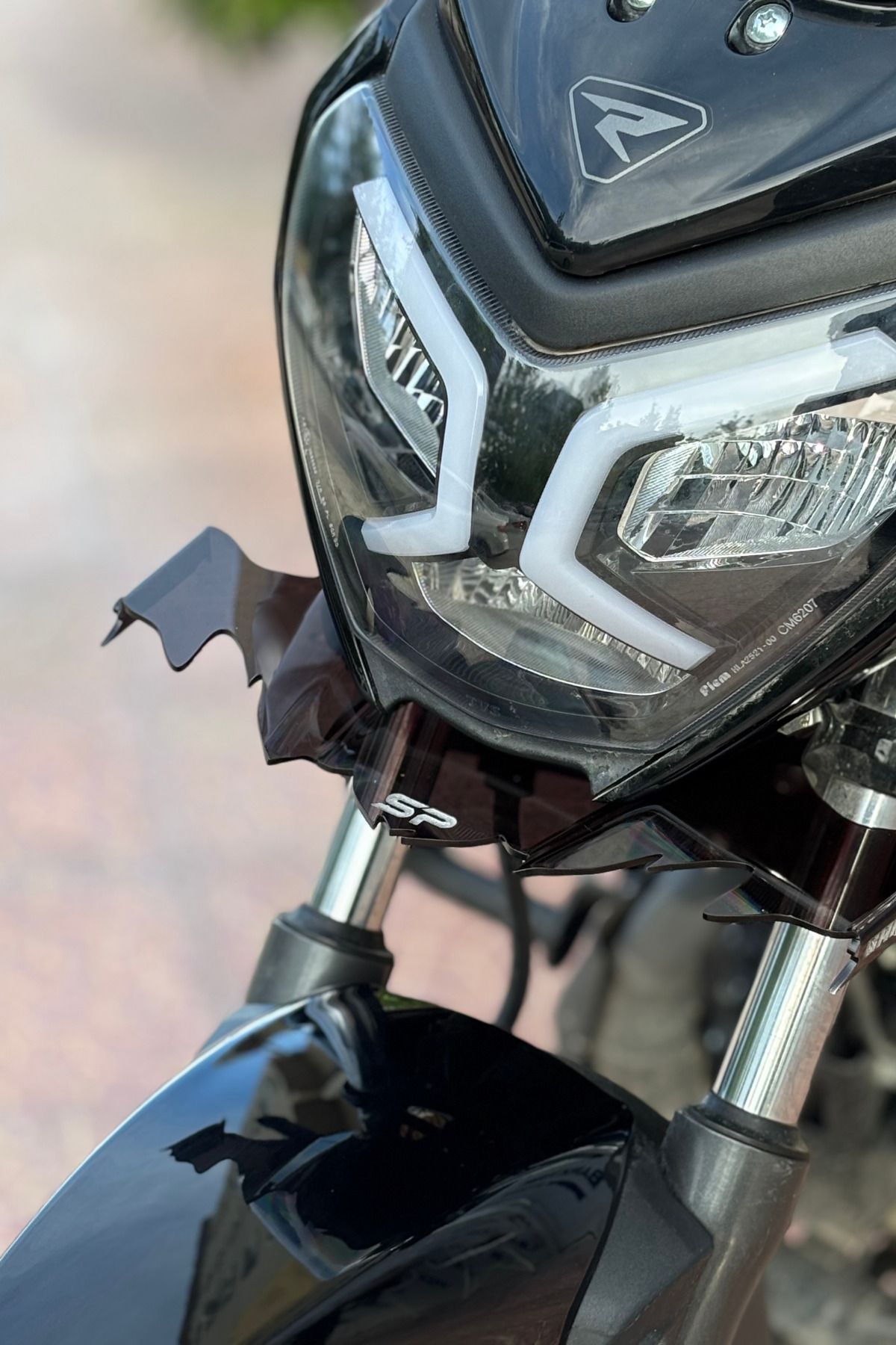 Banxtre TVS Raider Uyumlu Winglet-Gaga-Sakal Şeffaf Füme Renk Parça (1 Adet)