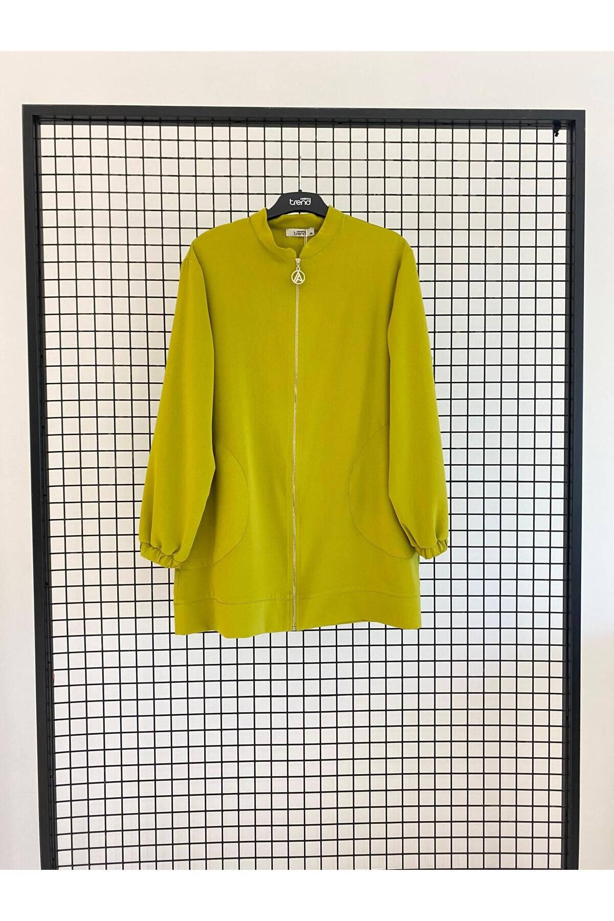 Armine Yeni Sezon MODAAYKA Sırtı Taşlı Tunik-Ceket Krep Kumaş 25DSB552