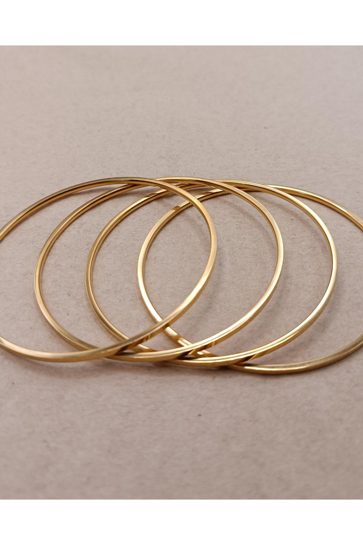 hazemy 316L Çelik Gold Rengi Ajda Model Kadın Bileklik 4'lü