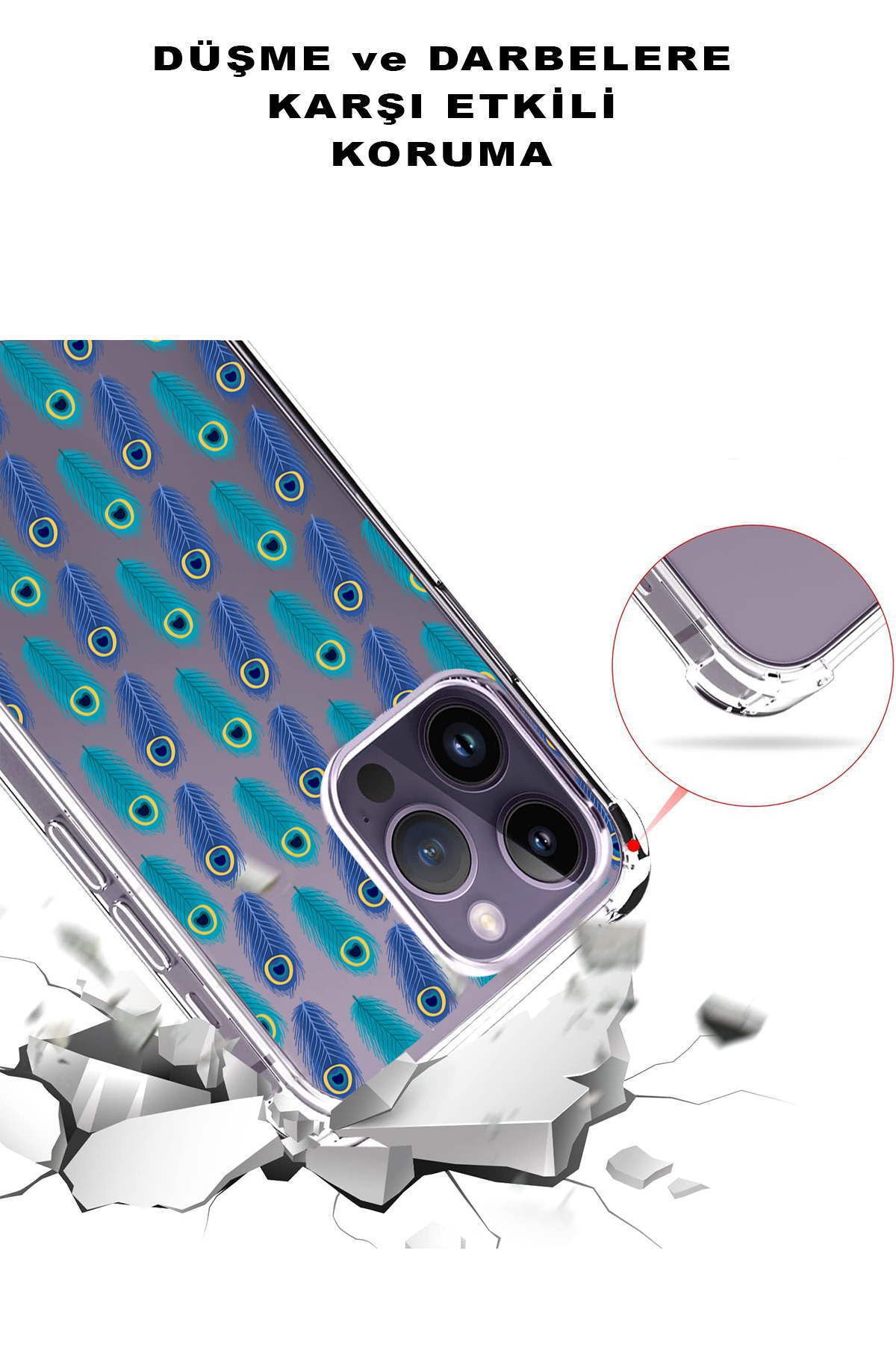 PrintiFy PrinriFy Samsung Galaxy A16 ile Uyumlu Nazar Boncuğu 4 Baskılı Şeffaf Köşe Korumalı Antişok Kılıf
