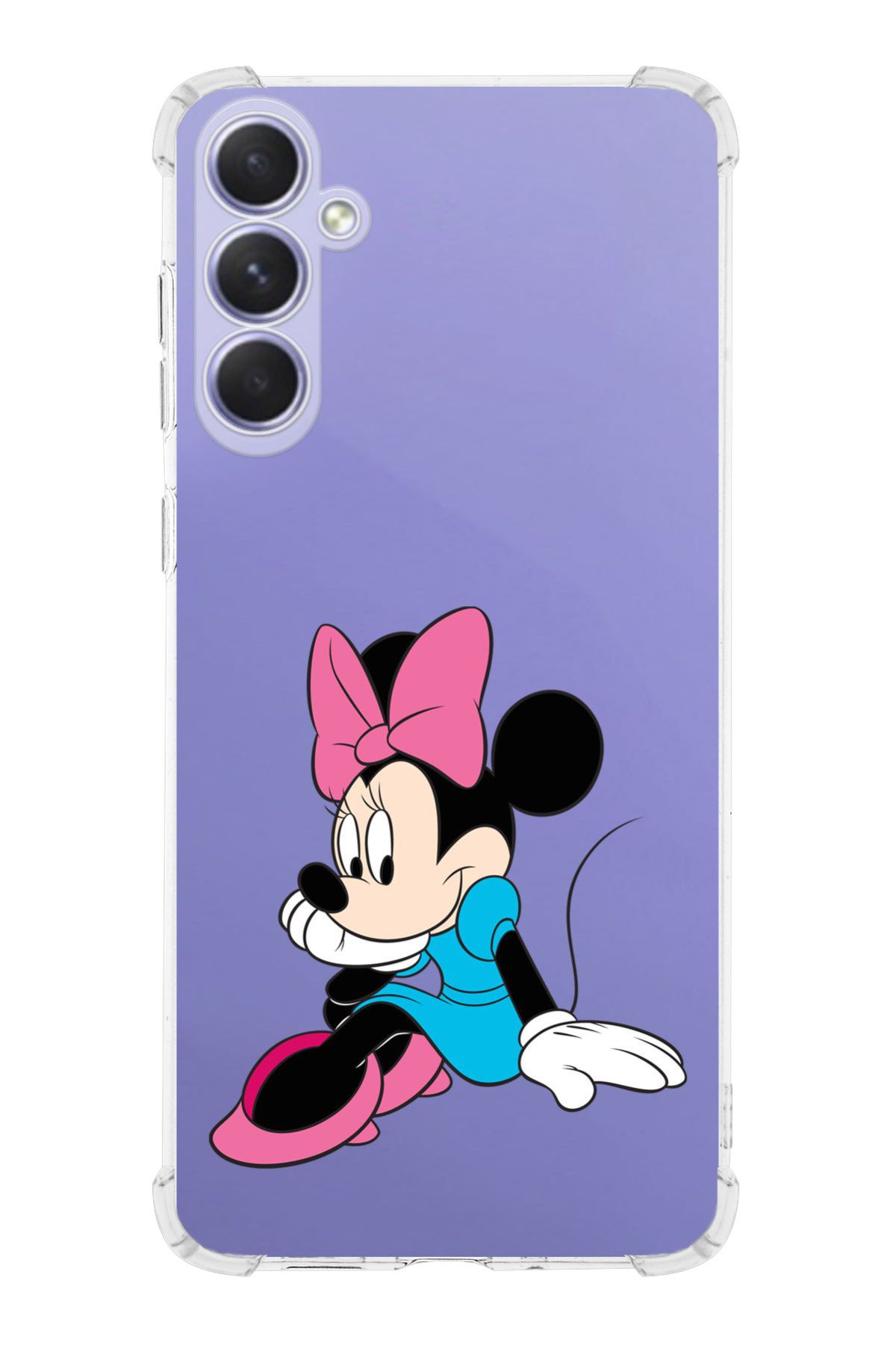 PrintiFy PrinriFy Samsung Galaxy A56 Uyumlu Mickey Mouse 5 Baskılı Şeffaf Köşe Korumalı Antişok Kılıf