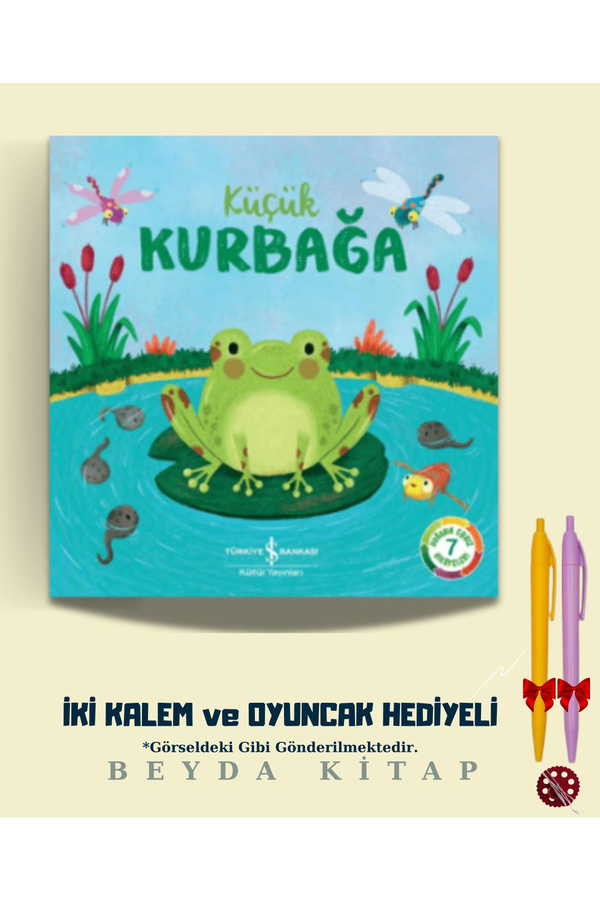 TÜRKİYE İŞ BANKASI KÜLTÜR YAYINLARI Küçük Kurbağa - İki Kalem ve Oyuncak Hediyeli - ISBNKCKTP
