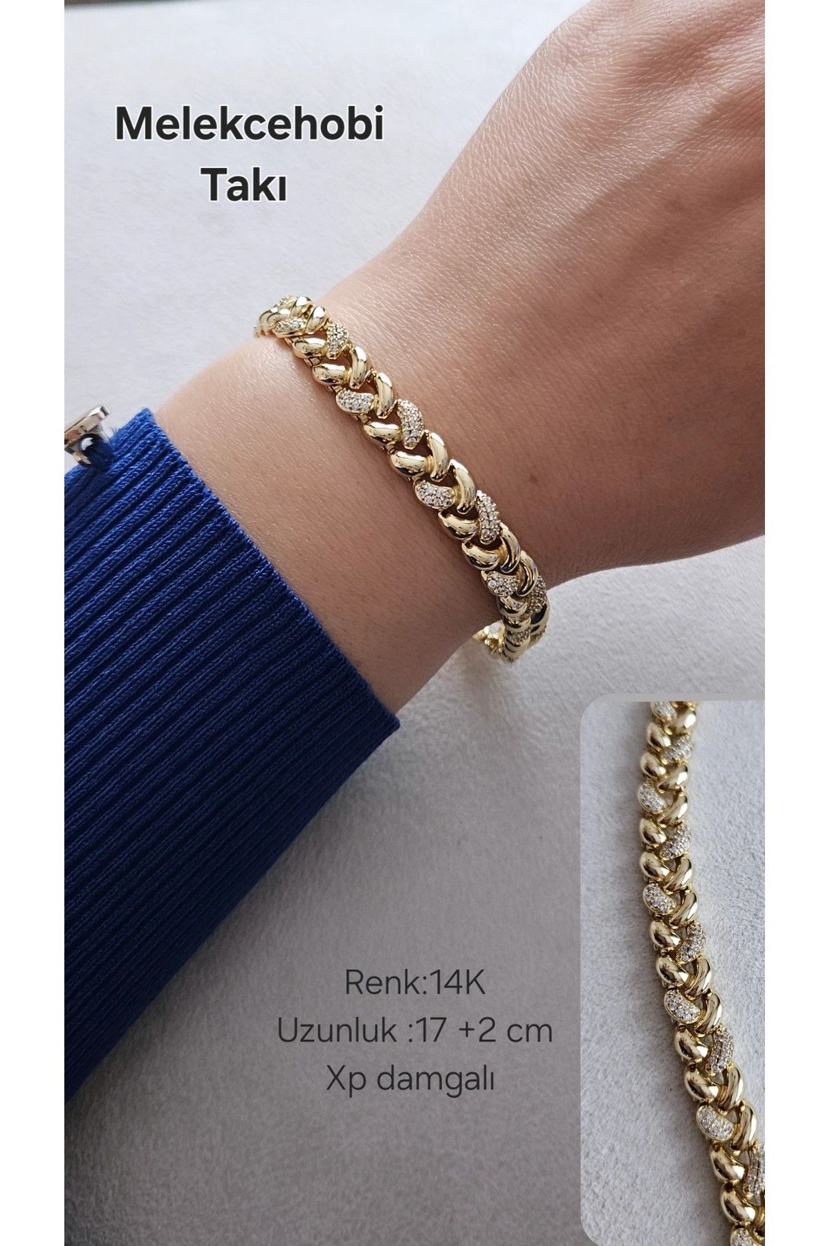 XUPING JEWELRY Melekcehobi Takı Xuping Marka 14K Örgü Gurmet Bileklik