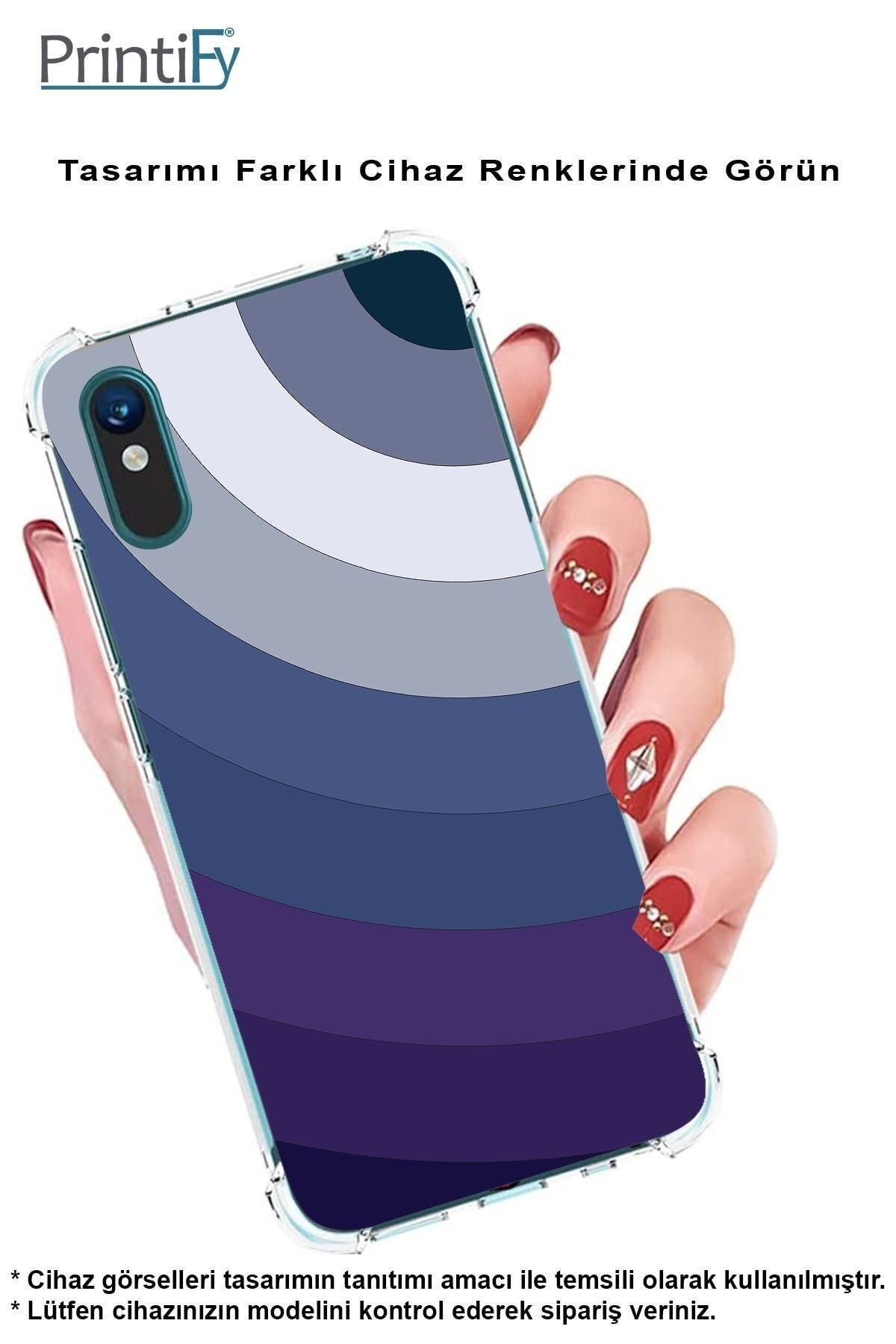PrintiFy PrinriFy Samsung Galaxy A56 Uyumlu Renk Cümbüşü 5 Baskılı Şeffaf Köşe Korumalı Antişok Kılıf