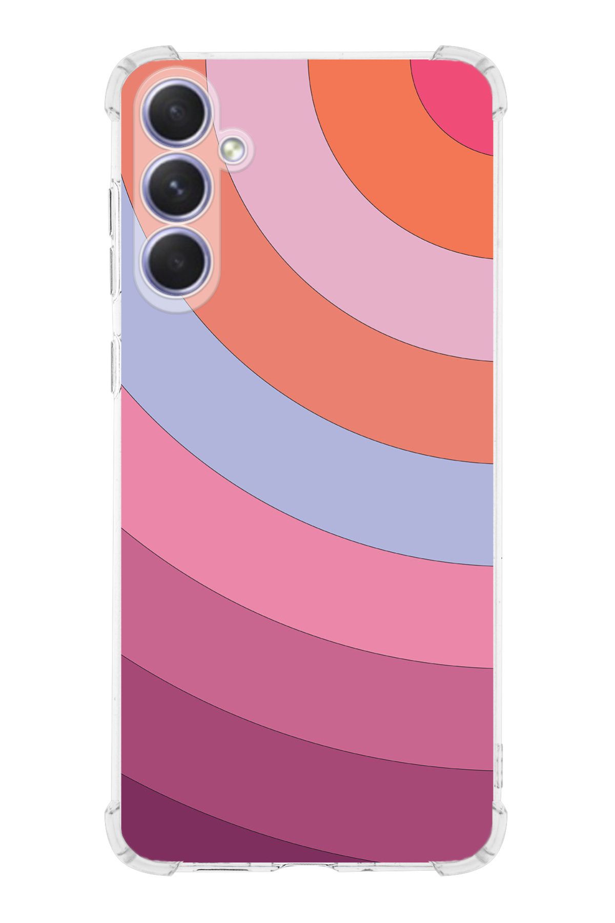 PrintiFy PrinriFy Samsung Galaxy A56 Uyumlu Renk Cümbüşü 6 Baskılı Şeffaf Köşe Korumalı Antişok Kılıf