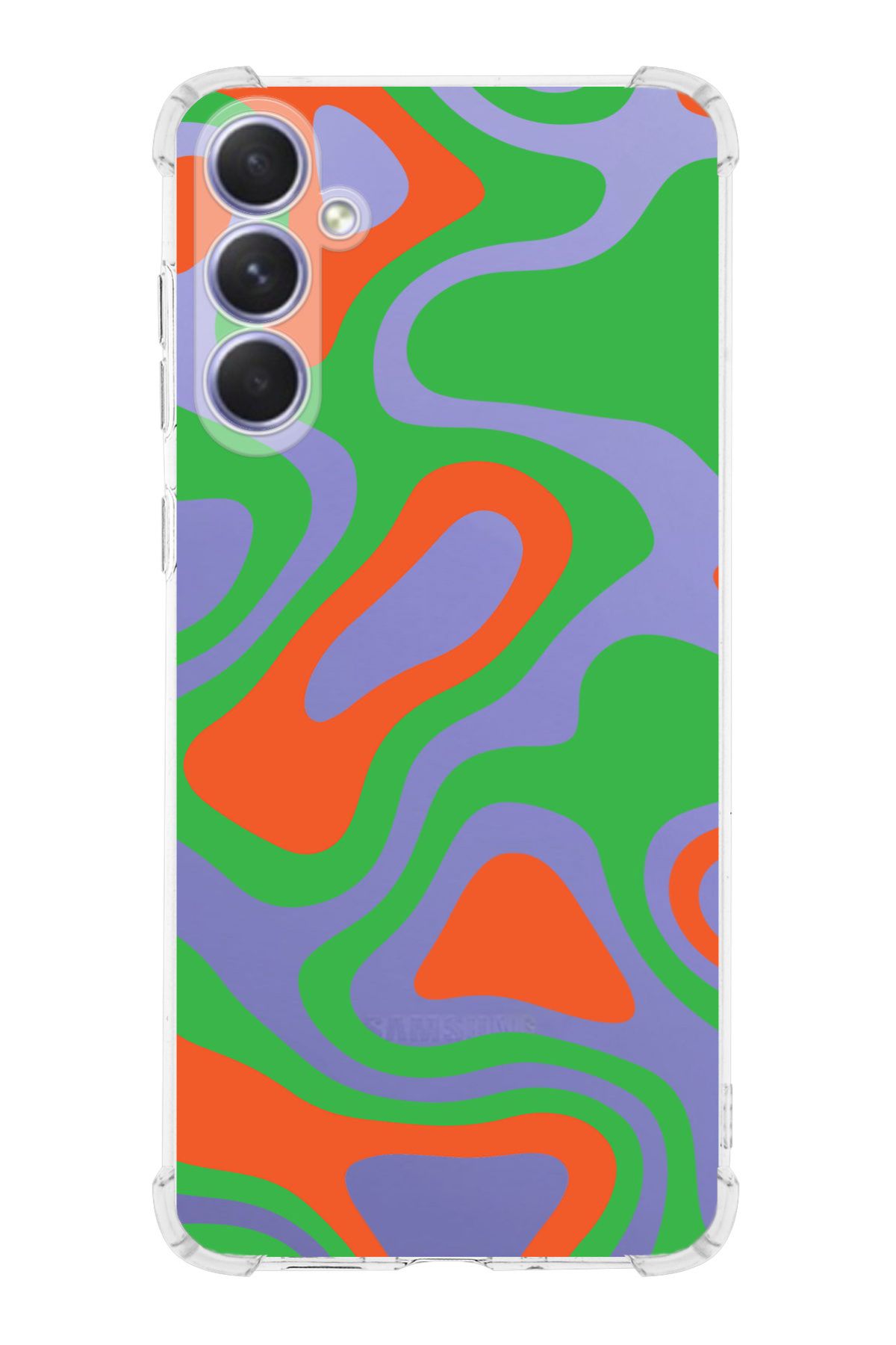 PrintiFy PrinriFy Samsung Galaxy A56 Uyumlu Renkli Desen 5 Baskılı Şeffaf Köşe Korumalı Antişok Kılıf