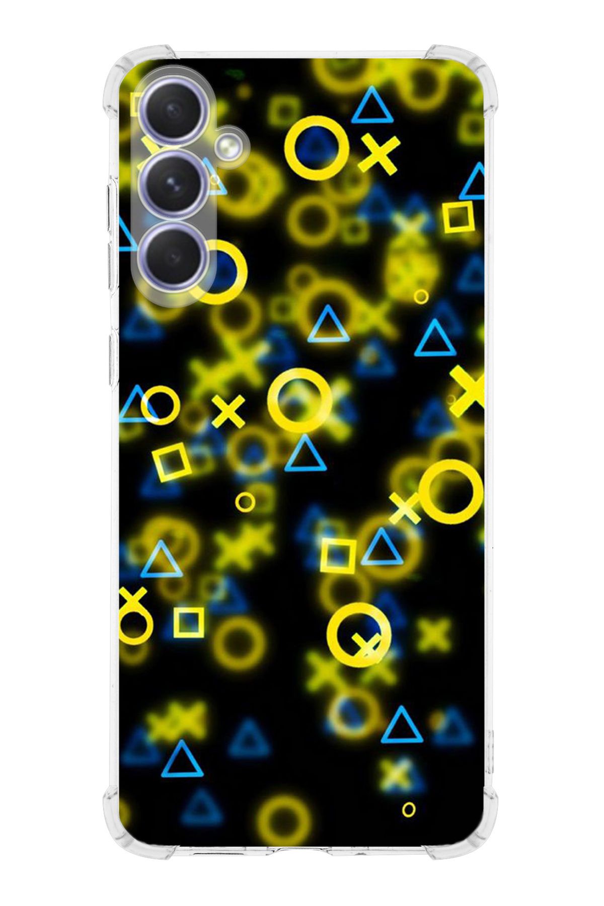 PrintiFy PrinriFy Samsung Galaxy A56 Uyumlu Semboller Baskılı Şeffaf Köşe Korumalı Antişok Kılıf