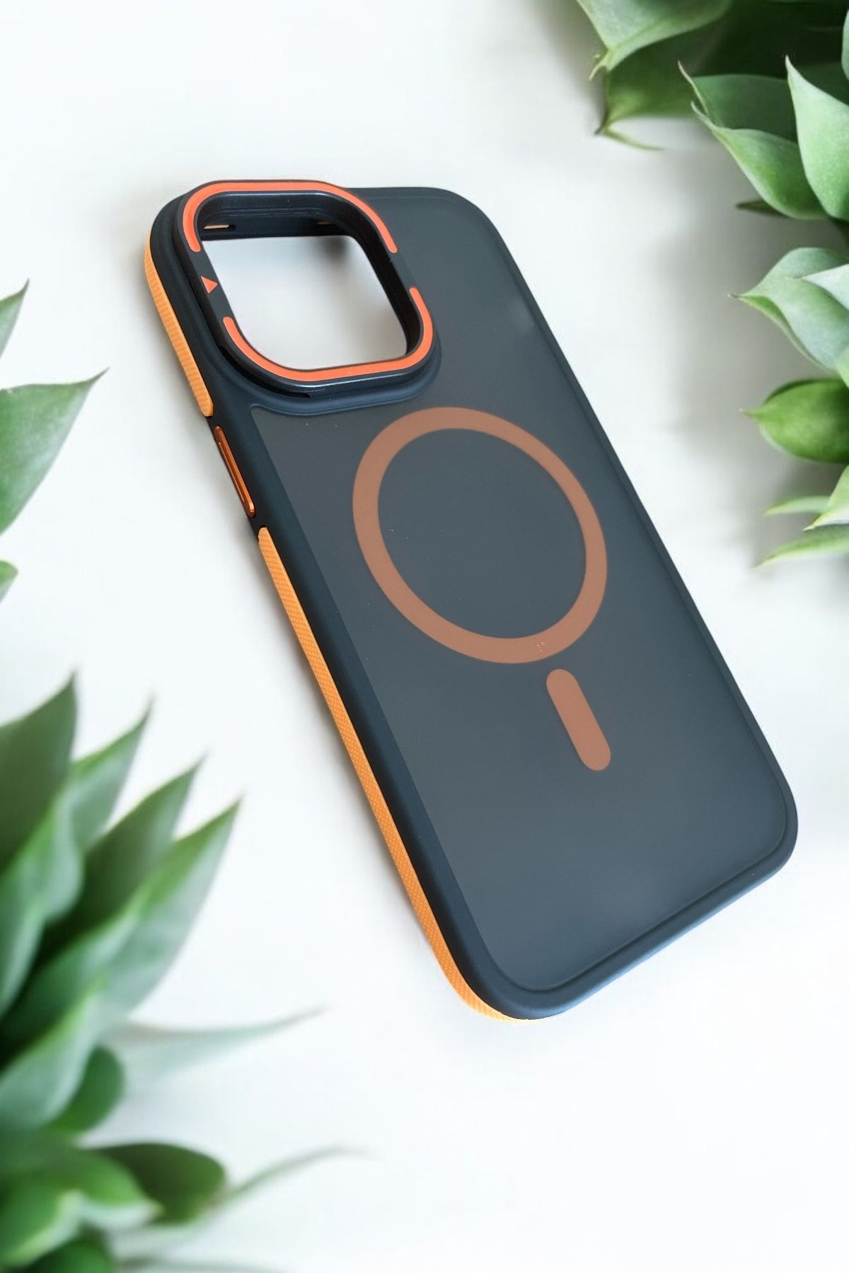 ProNorth Apple Iphone 16 Pro Max Kılıf Magsafe Destekli Zırh Şeritli Standlı Premium Kapak