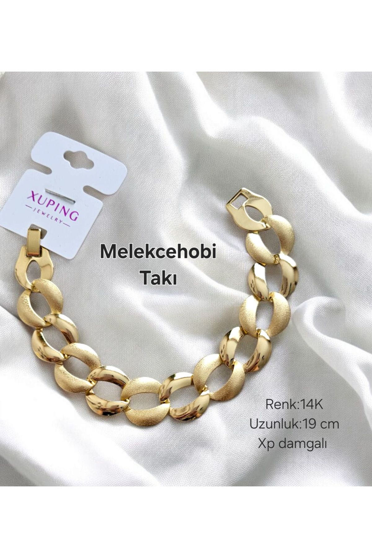 XUPING JEWELRY Melekcehobi Takı Xuping Marka 14K Kalın Zincir Bileklik
