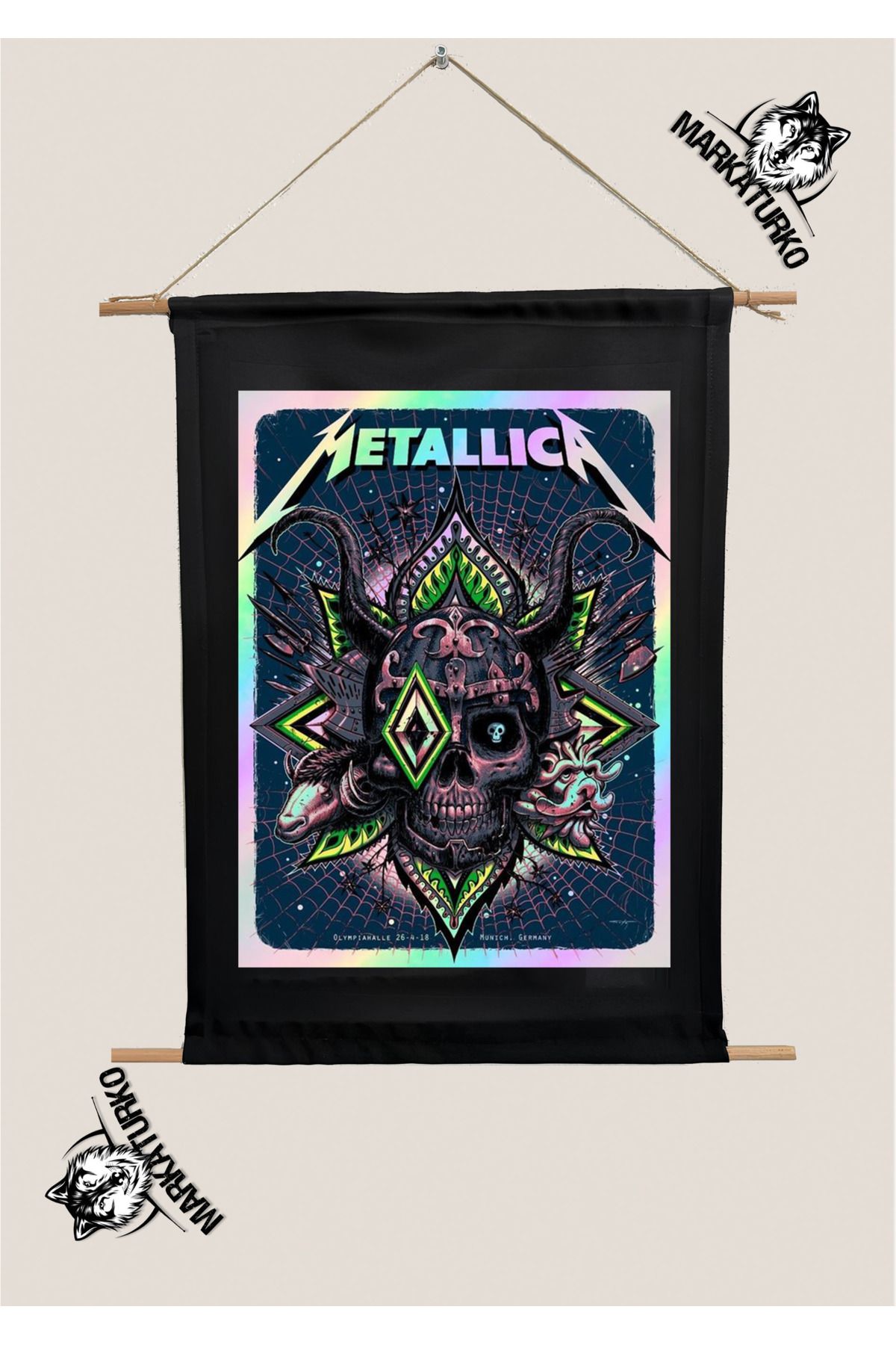 MarkaTurko METALLICA POSTER ÖZEL TASARIM SÜBLİMASYON BASKI TABLO 1976-7