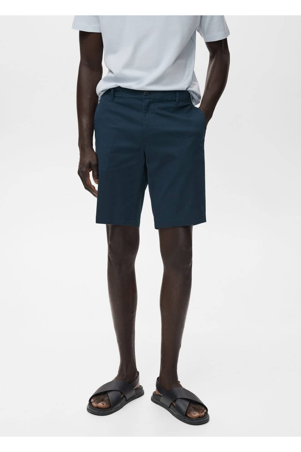 Dar Kesim Chino Pamuklu Bermuda Şort