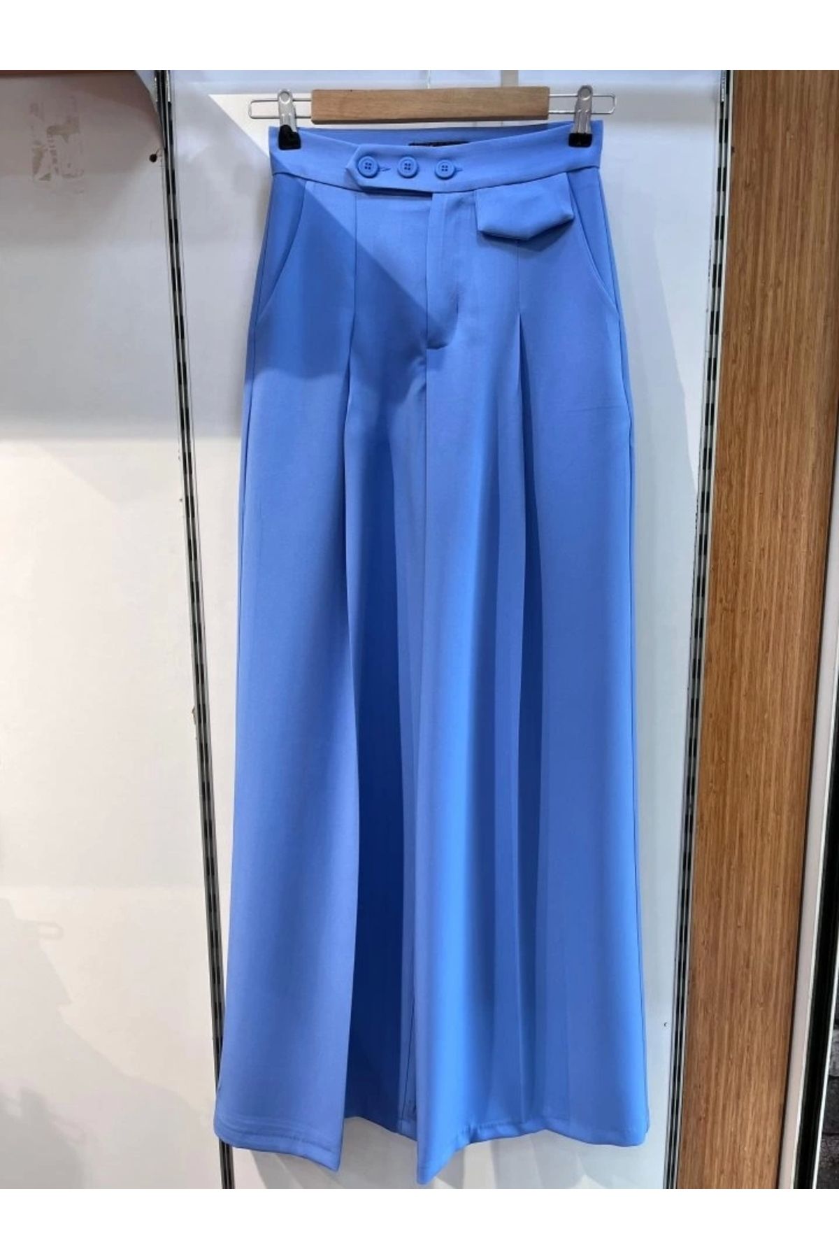 Silerra Üç Düğme Detayli Palazzo Pantolon
