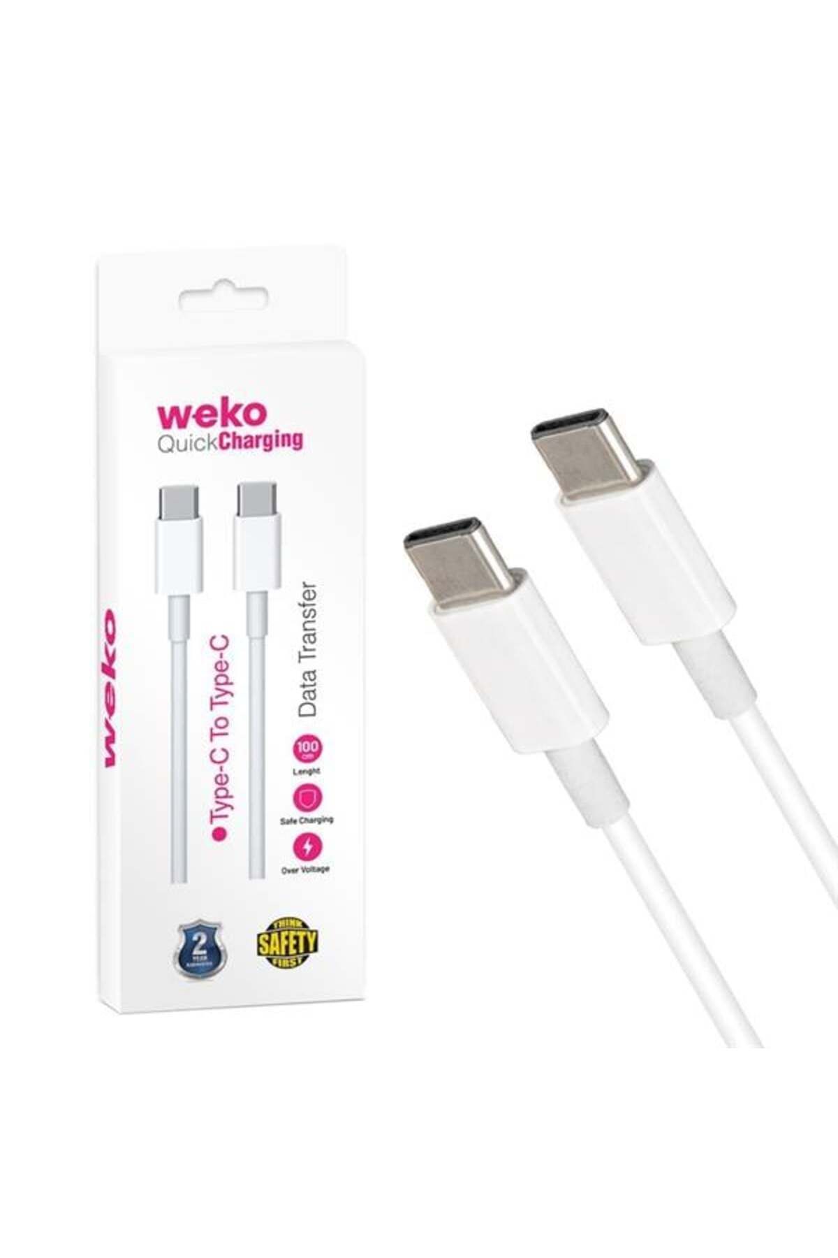 Pazarcan Weko Wk-21444 Type-C To Type-C Telefon Şarj Kablosu