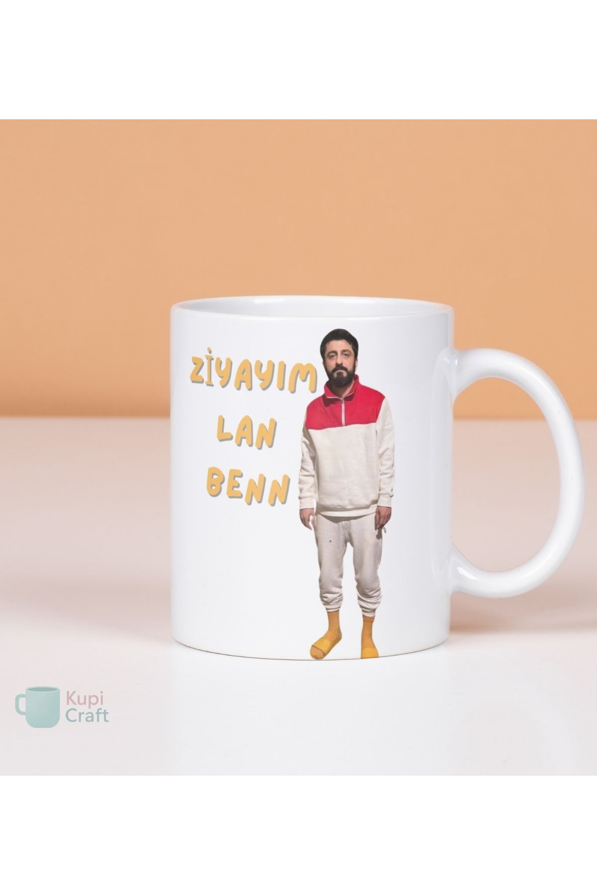 SEKASTYLE KupiCraft Kişiye Özel Tasarım Kupa Bardak,İsimli,Komik,Karikatürlü,Logolu
