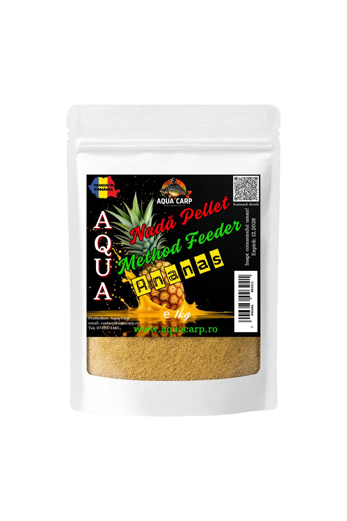 Aqua Nadă Aqua Pellet Method Feeder Ananas 1kg - One Size
