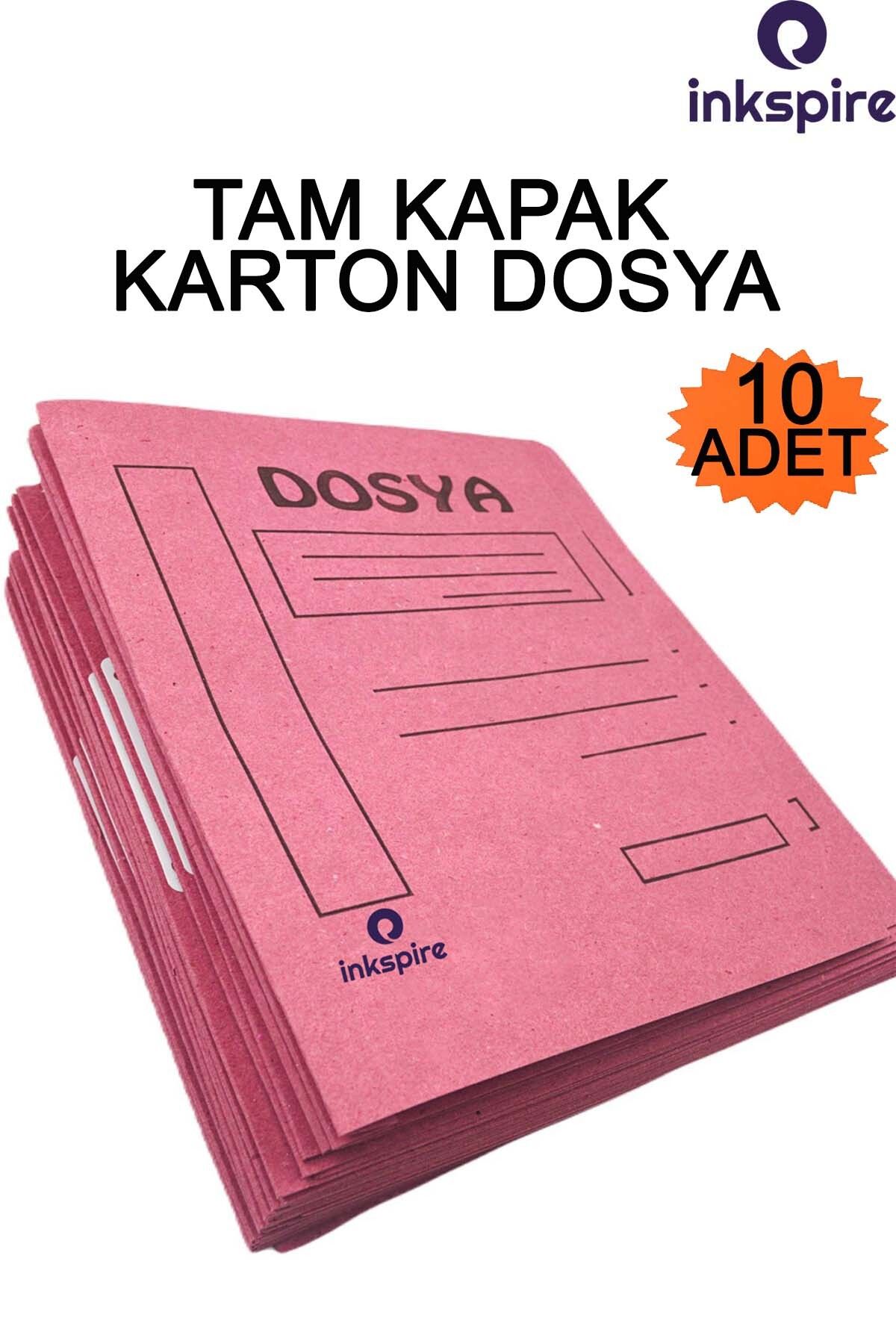 inkspire Tam Kapak Kapsül Dosya Pembe 10 Adet Karton Telli Kapsüllü Tam Kapaklı Avukat Adliye Dosya 2. Kalite