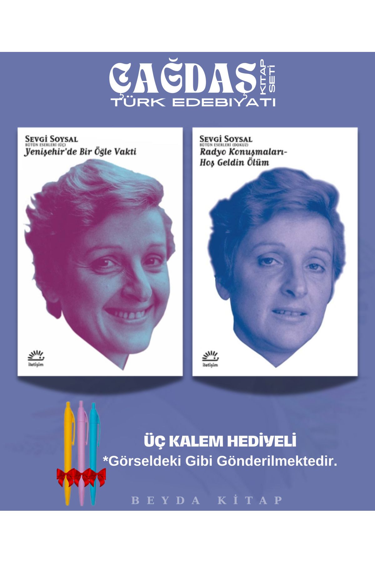 İletişim Yayınları Yenişehir'de Bir Öğle Vakti - Hoş Geldin Ölüm - Sevgi Soysal - Kitap Seti - Kalem Hediyeli, SVGSYL