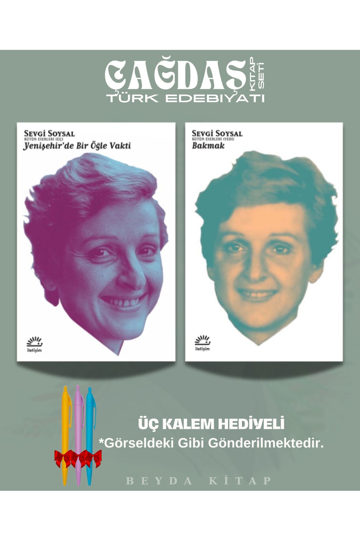 İletişim Yayınları Yenişehir'de Bir Öğle Vakti - Bakmak - Sevgi Soysal - Kitap Seti - Kalem Hediyeli, SVGSYL