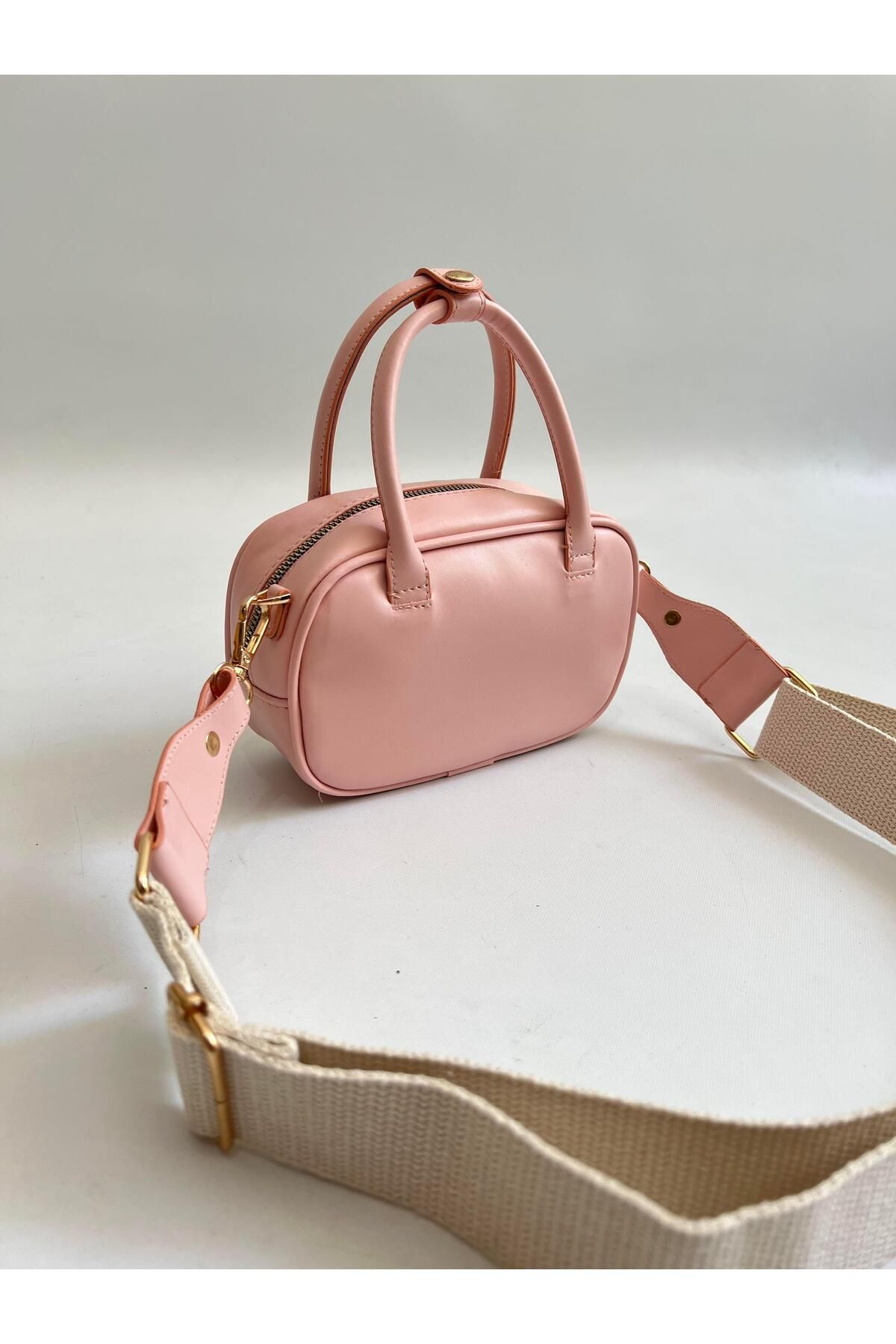 Mia Collection Saka Model El Ve Kadın Omuz Çantası Pudra