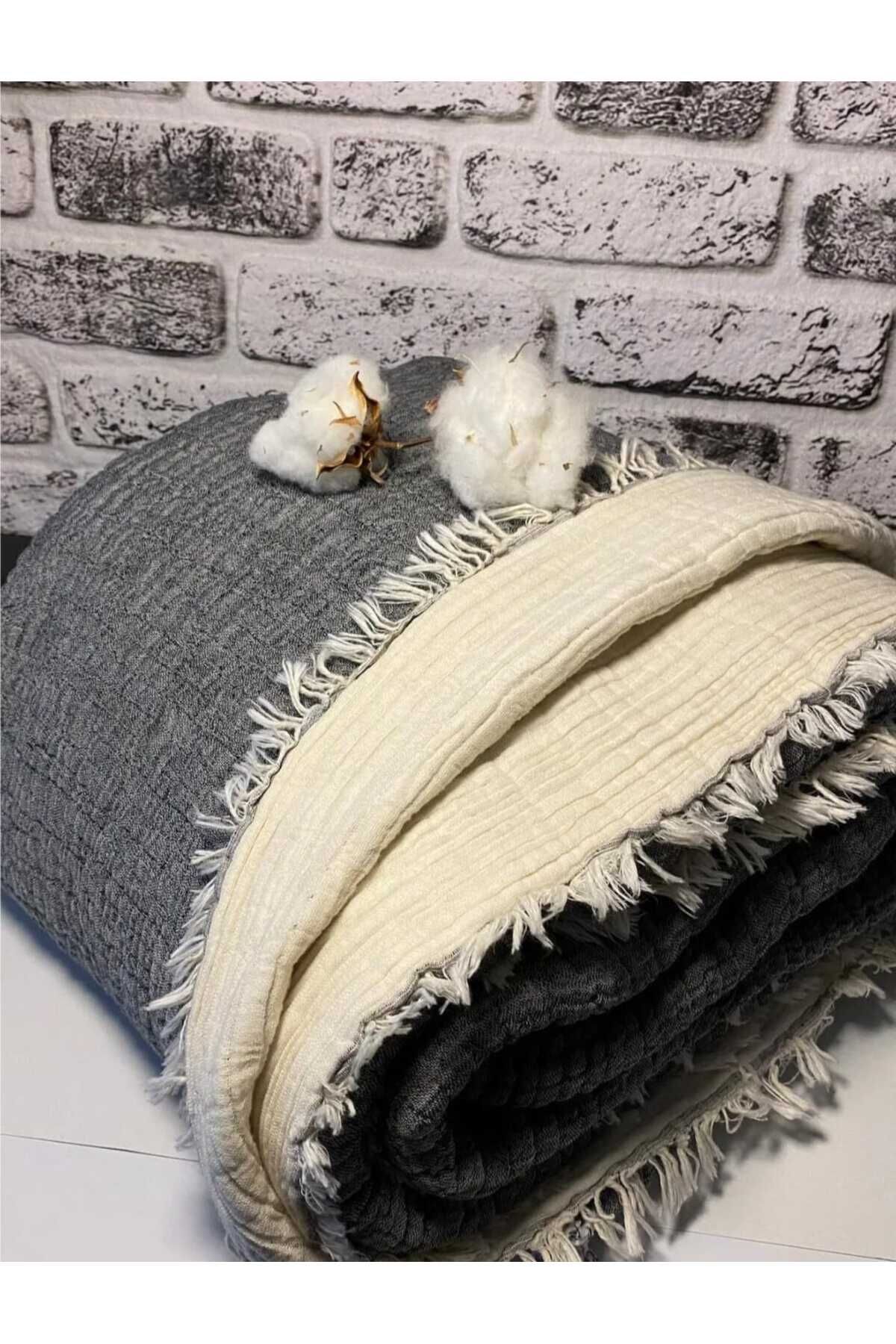 Home %100 Pamuklu 6 Katlı Tek Kişilik Müslin Yorgan 170*220cm | 100 % Cotton 6 Layer Single Muslin Quilt