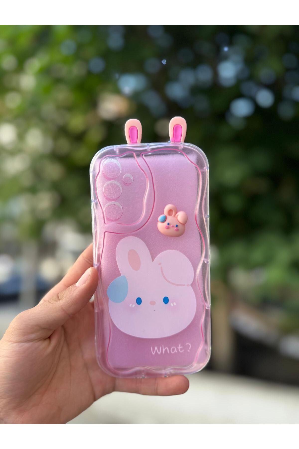 LioTech Samsung Galaxy A25 Uyumlu Kurbağa Desenli Kulak Desenli Darbe Emici Özelliğe Sahip Kılıf