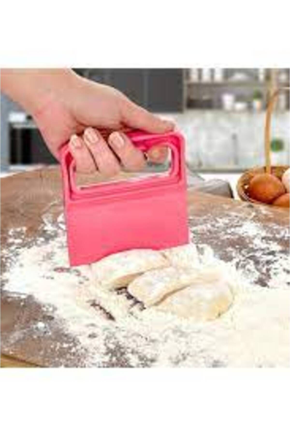 BORATİC SAPLI HAMUR KESİCİ - KAZIYICI PLASTİK SPATULA (4987)