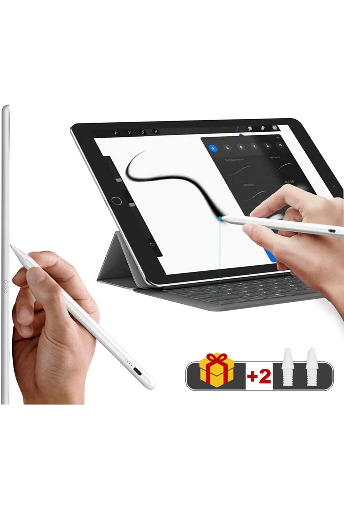 Şazel Tasarım IOS-Android-Windows Uyumlu Tablet Telefon İçin Çizim & Yazı Kalemi Universal Stylus Pen