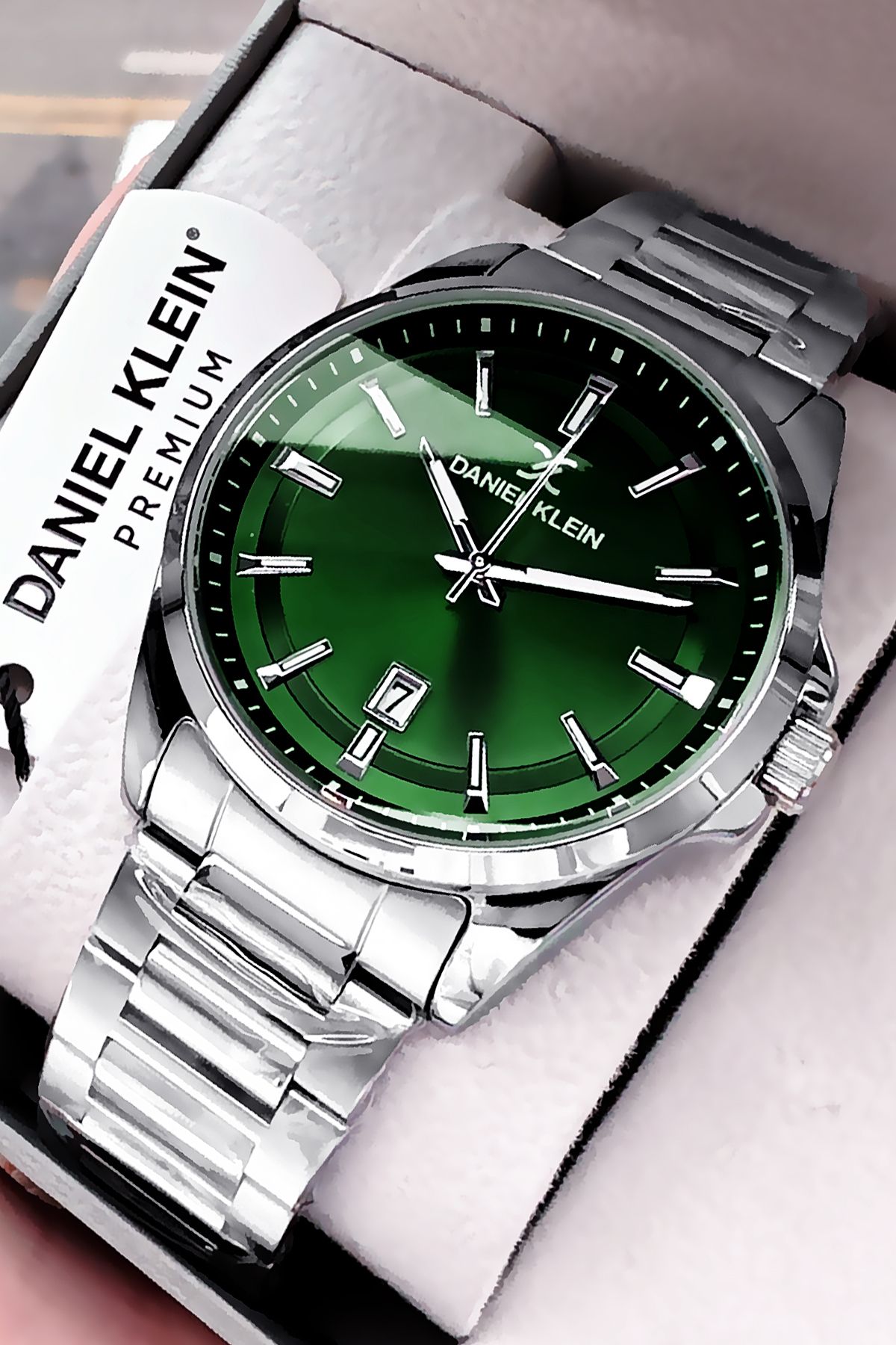 Daniel Klein Premium Hediyelik Erkek Kol Saati Su Geçirmez Gümüş Renk Çelik Kordon Hediye Bileklik DKE2128C4