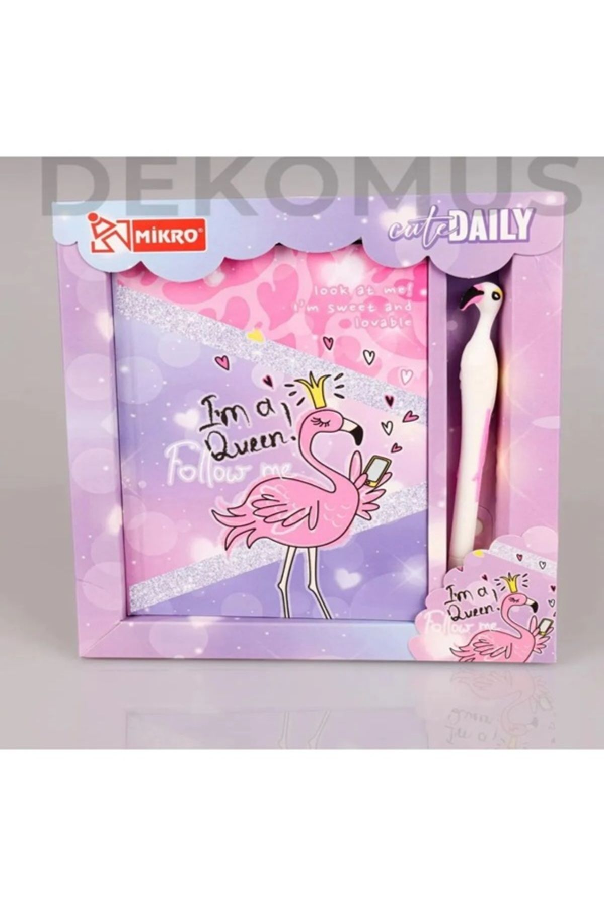 PARLAK EVREN Flamingo Kapaklı Kalem Kutulu 48 Yaprak A5 Defter