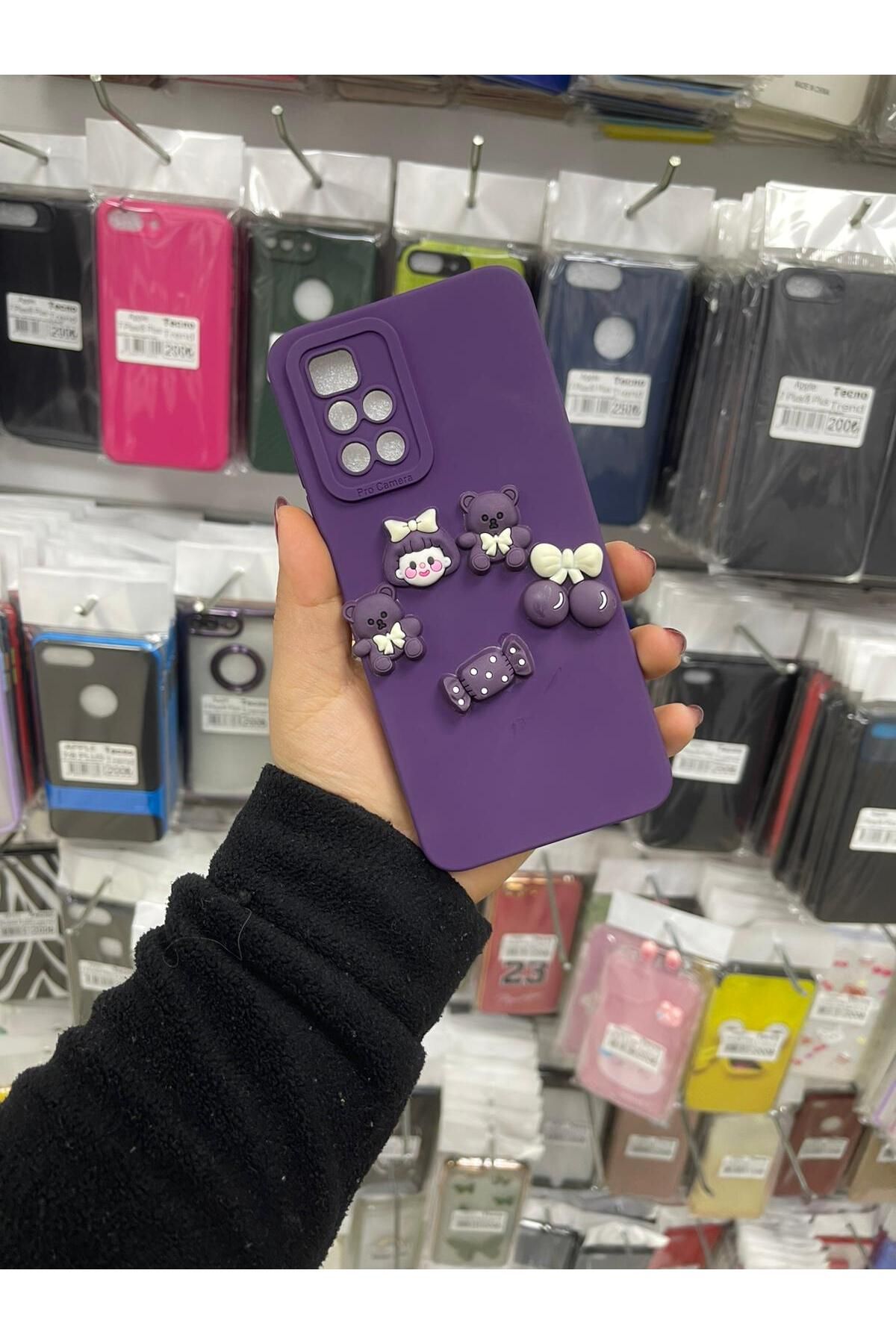 TECNOTREND Redmi 10 2022 Kılıf 3d desenli ayıcıklı Silikon Kapak