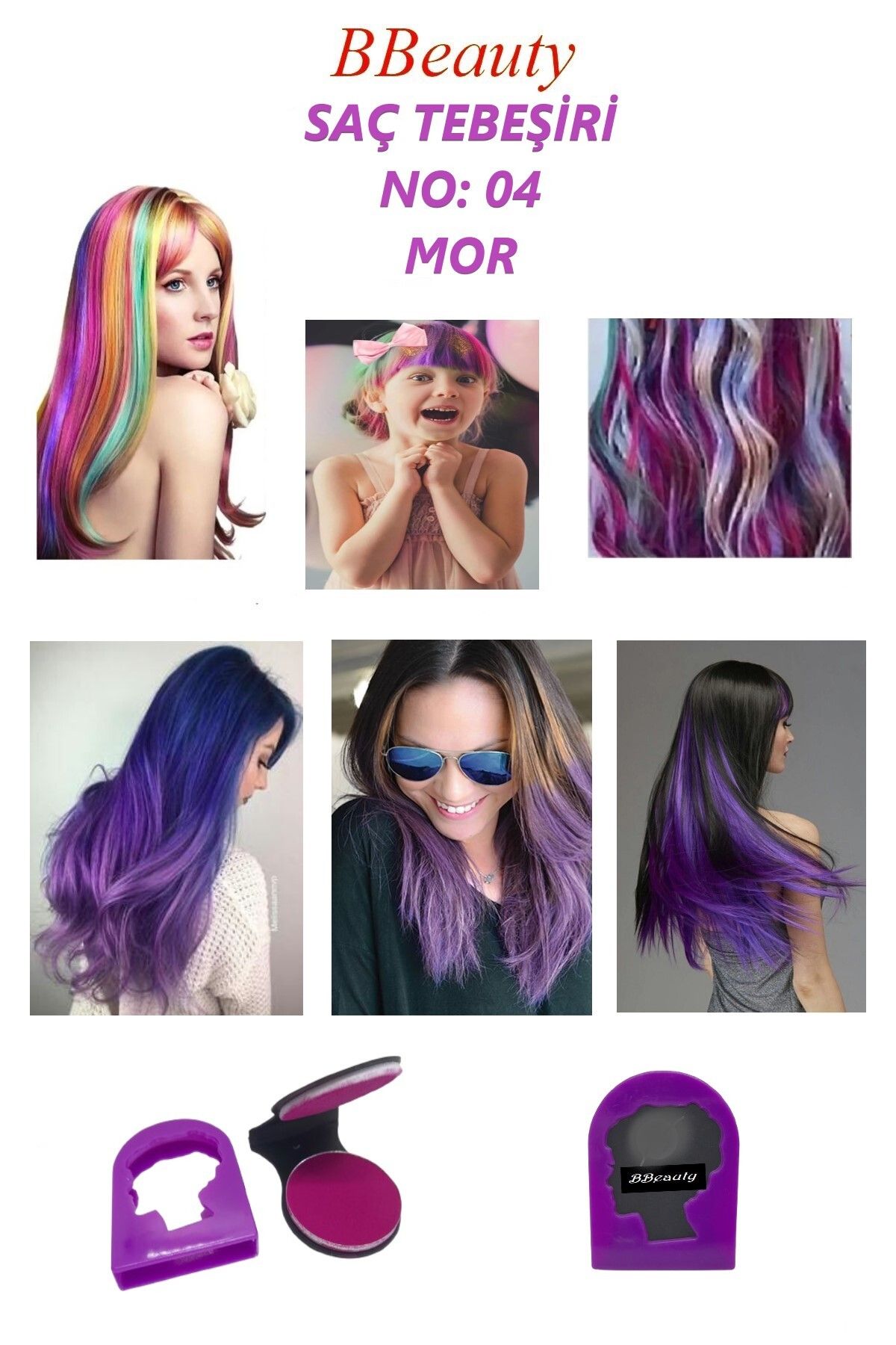 BBeauty Temporary Hair Chalk Geçici Saç Boyası Saç Tebeşiri