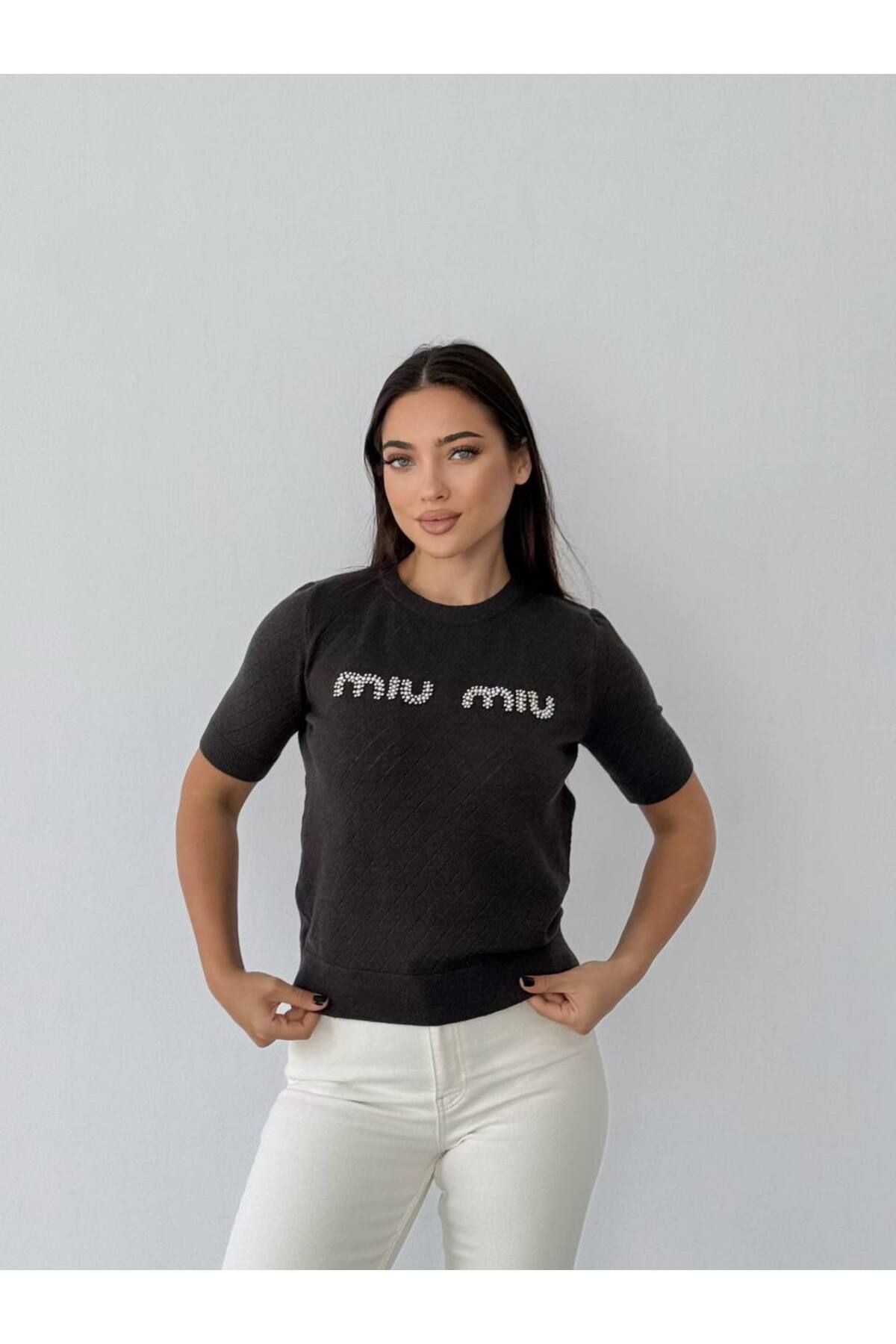 Abalı Yeni sezon triko taşlı bluz yumuşak, yazlık, modal, iplik