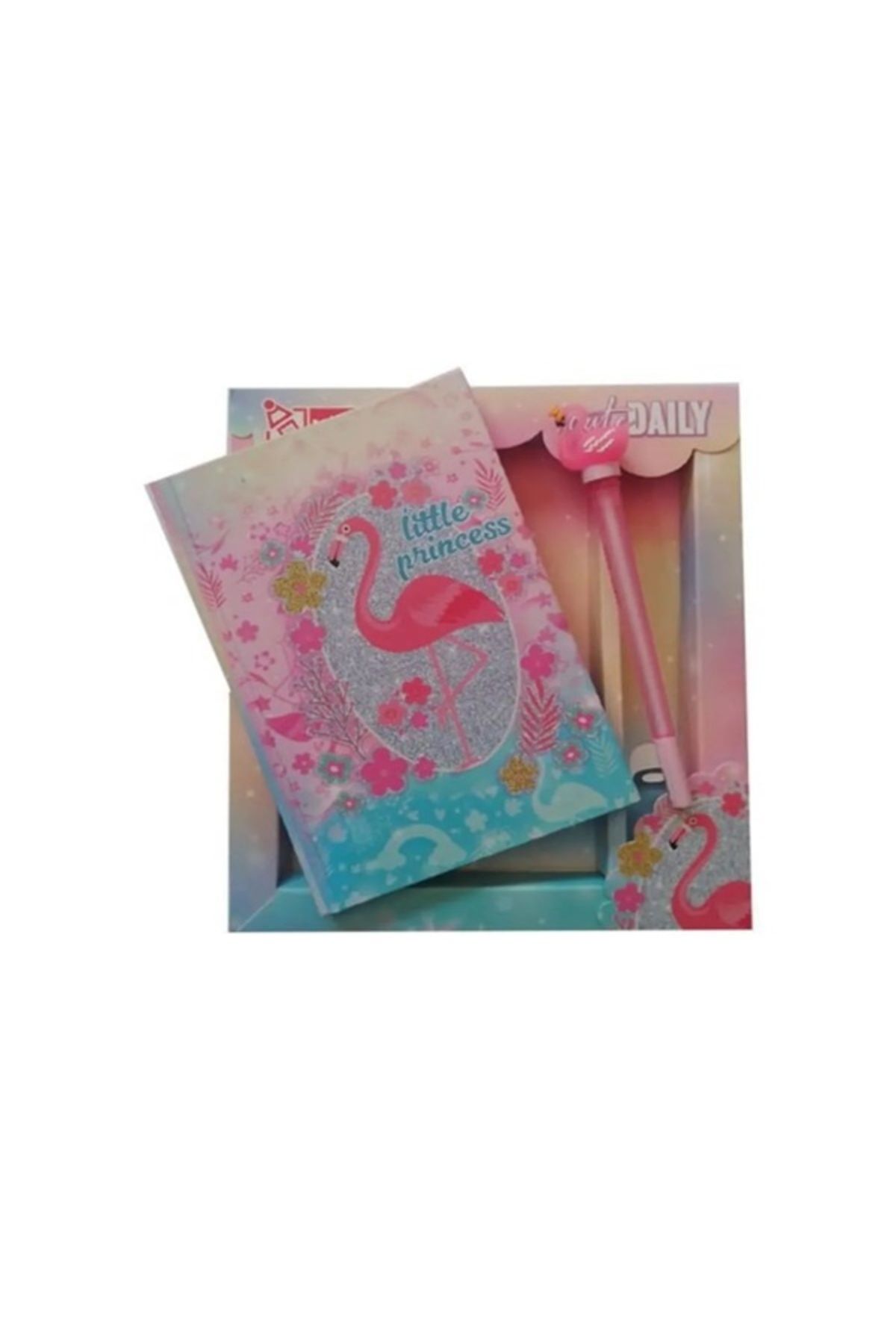 PARLAK EVREN Flamingo Kapaklı Kalem Kutulu 48 Yaprak A5 Defter(KALEM MODELİNDE FAKLILIK OLABİLİR)