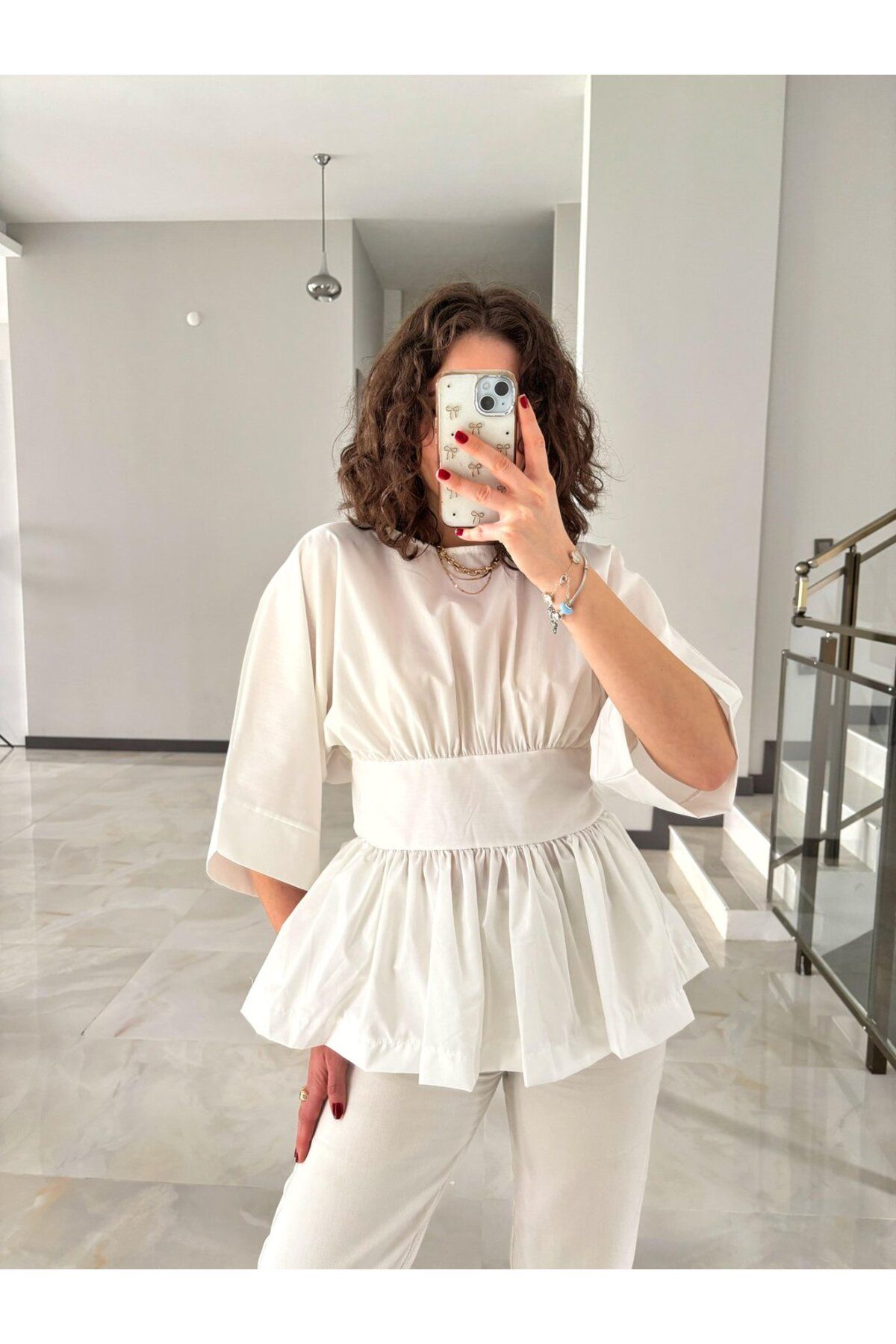 Sude Kızanlıklı Beli Şeritli Tasarım Pinterest Gömlek