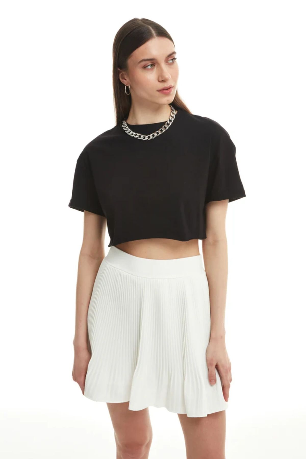 Quzu CROP BASİC TSHİRT