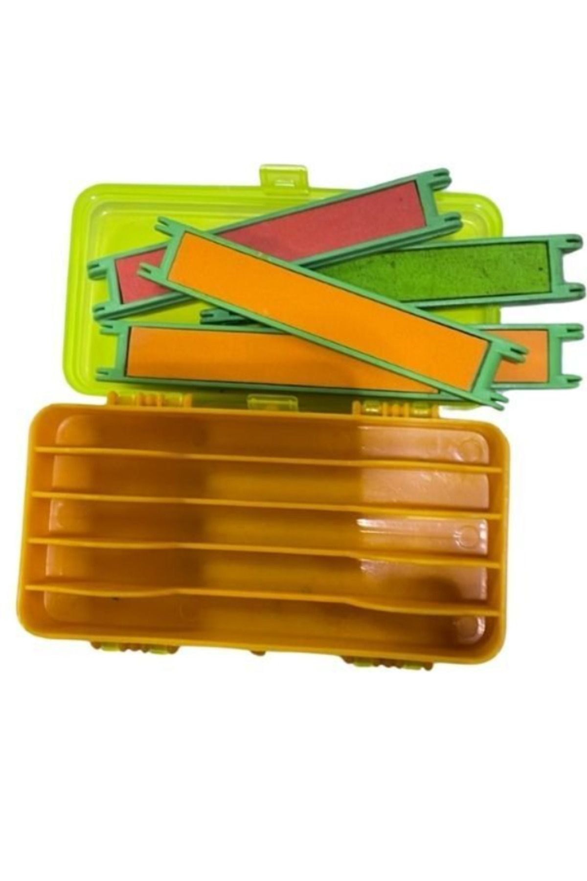 POWEREX Çift Taraflı 4 Bölmeli +5 Rig Sarım Aparatlı Organizer Balıkçı Kutusu