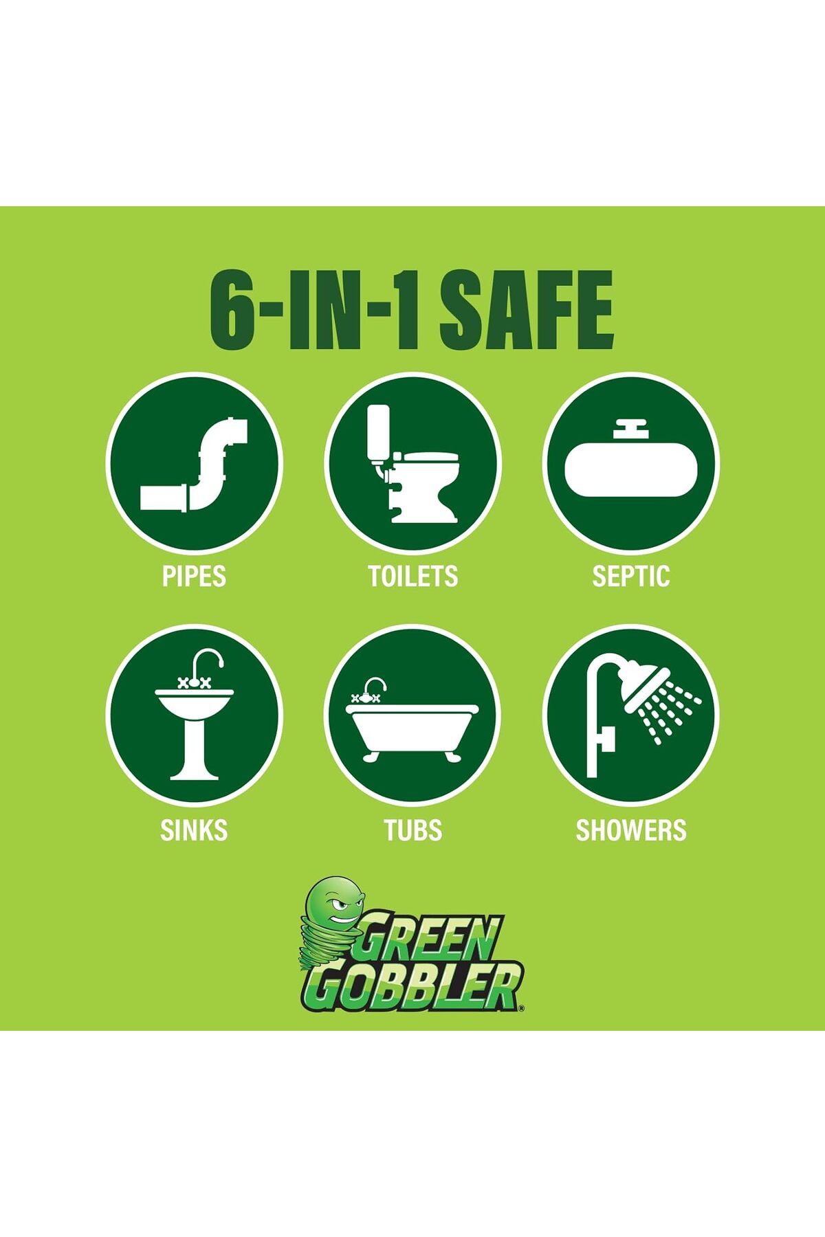 Green Gobbler-Green Gobbler Drain Clog Dissolver, Drain Opener-Cleaner, Toilet Clog Remover, 31 oz 9