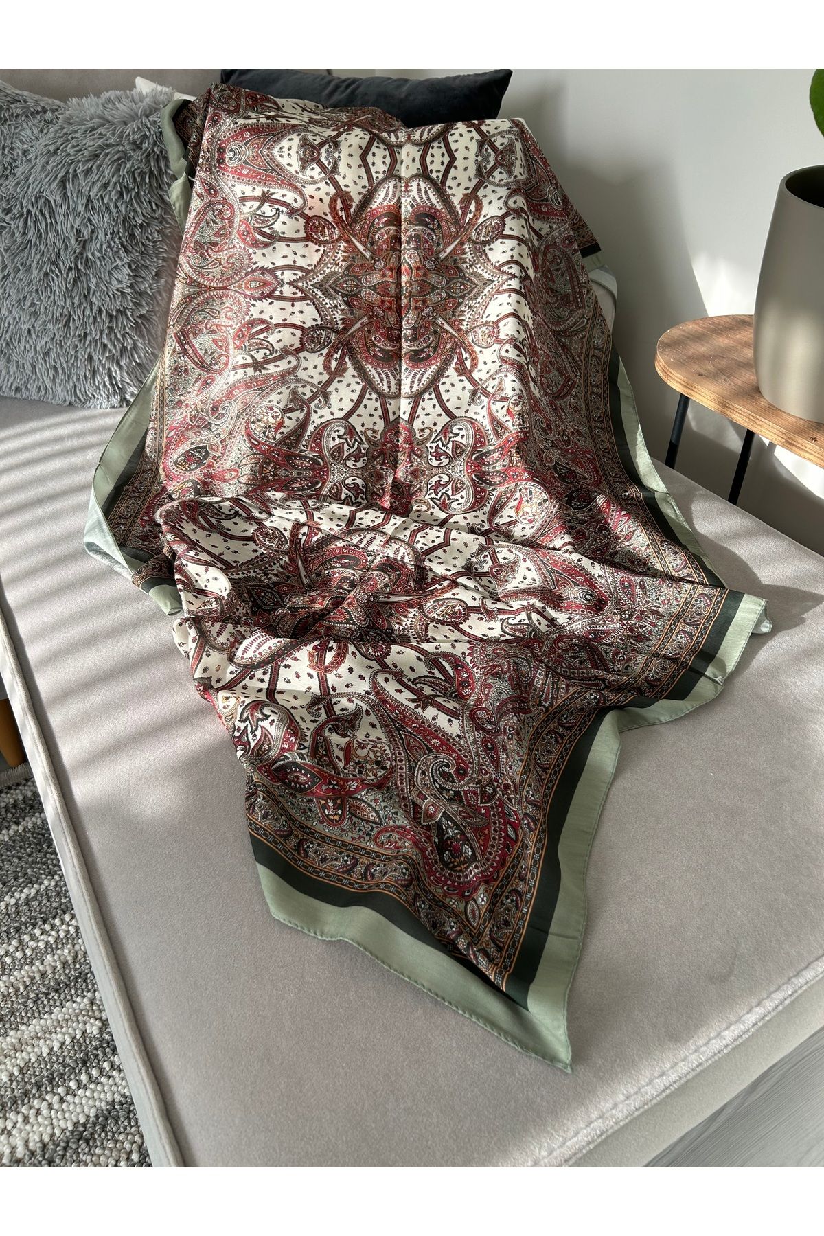 Sümeyye çeyiz Etnik Retro Desen Soft Pamuklu Şal 180*85 cm
