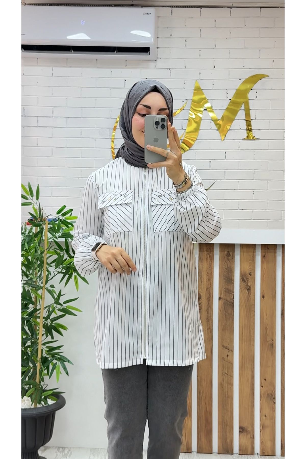 Meryemce Butik PAMUKLU POPLİN GİY ÇIK CEKET