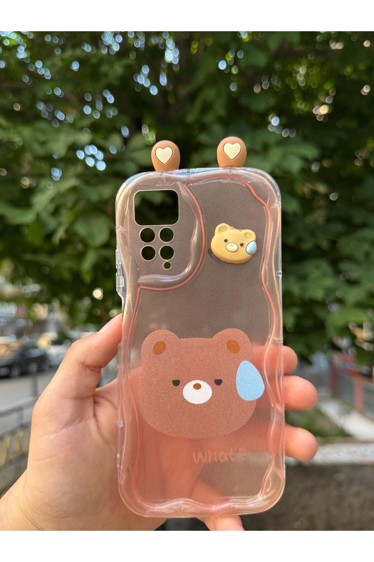 LioTech Xiaomi Redmi Note 11/12 Pro 4g Uyumlu Kurbağa Desenli Kulak Desenli Darbe Emici Özelliğe Sahip Kılıf