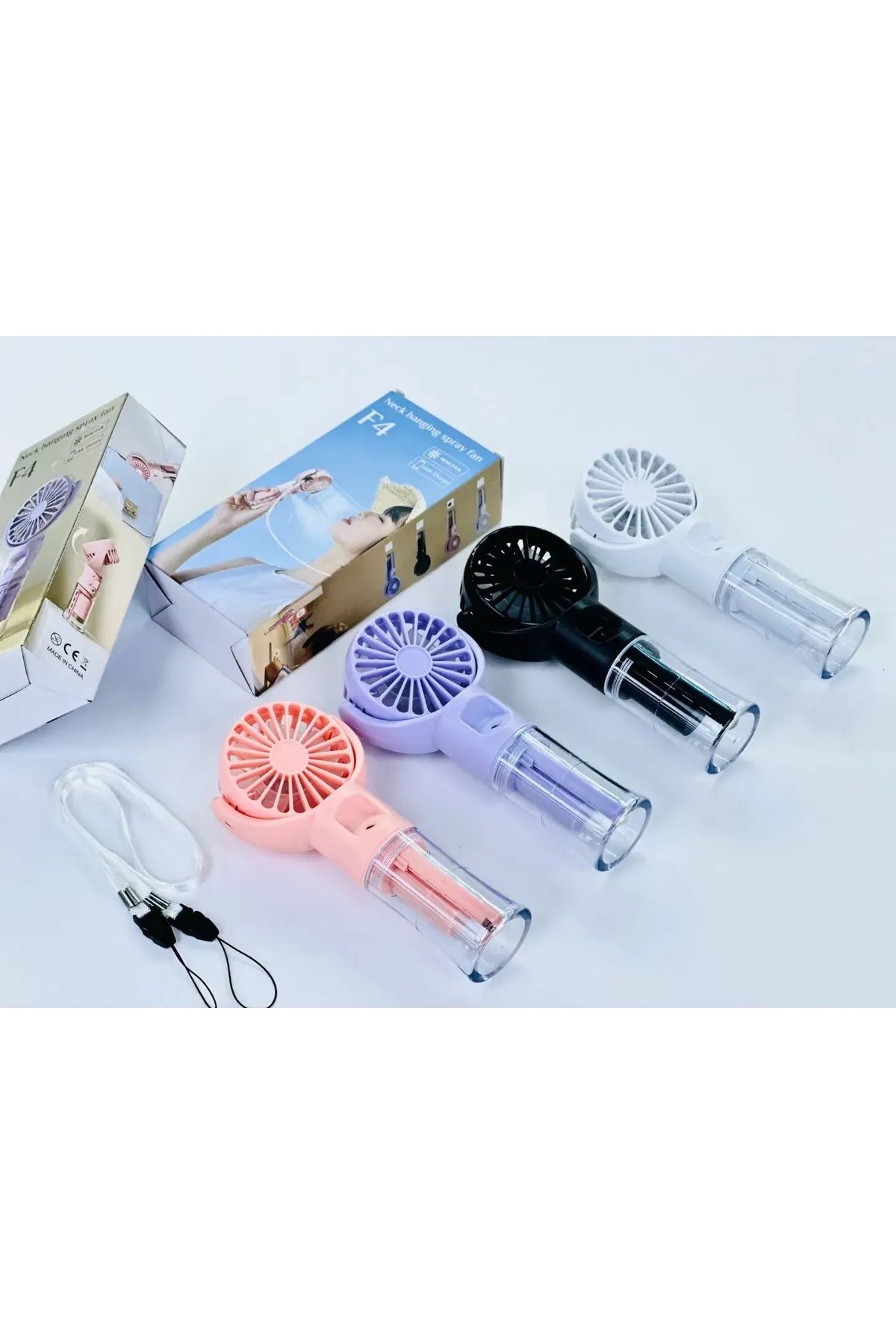 Serreha F4 Buharlı El Fanı USB Şarjlı, Sprey Özellikli, Ultra Hafif