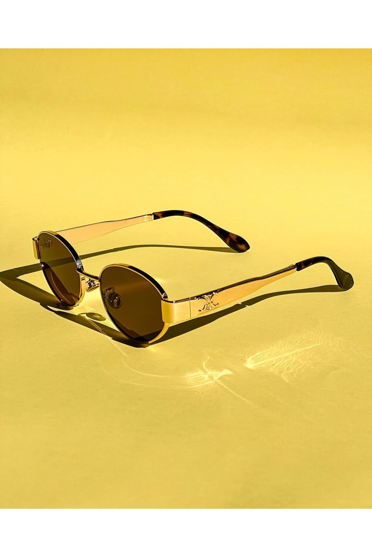 BRILLIAEYEWEAR Kahve Cam Nadia UV-400 Korumalı Metal Şık Tasarım