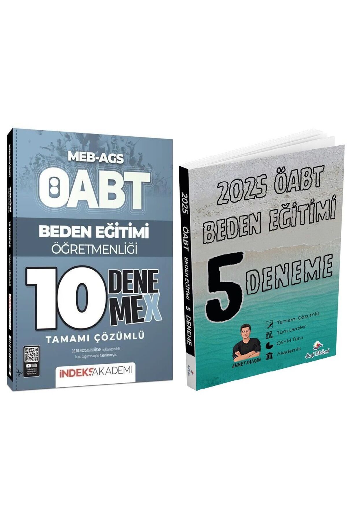 Dizgi Kitap + İndeks 2025 ÖABT MEB-AGS Beden Eğitimi Öğretmenliği 5+10 Deneme 2 li Set - Ahmet Kalka